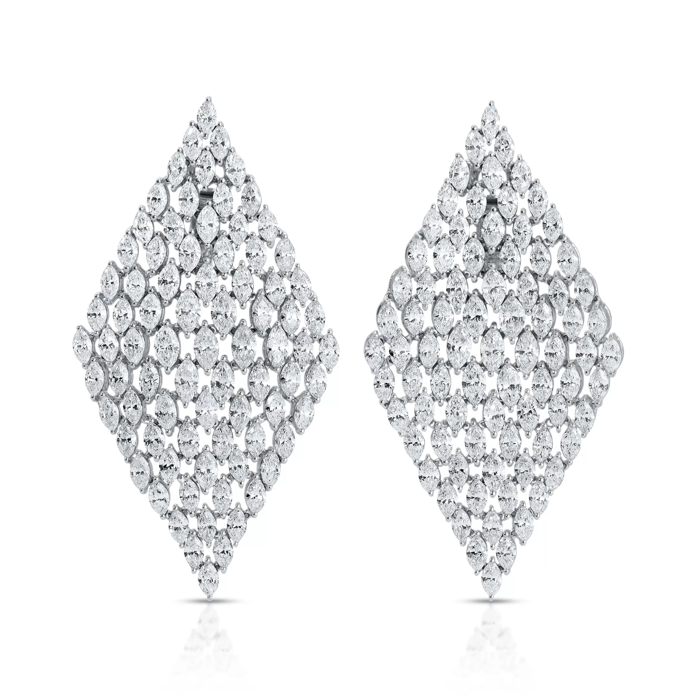 Anita Ko MESH MARQUIS DIAMOND EARRINGS