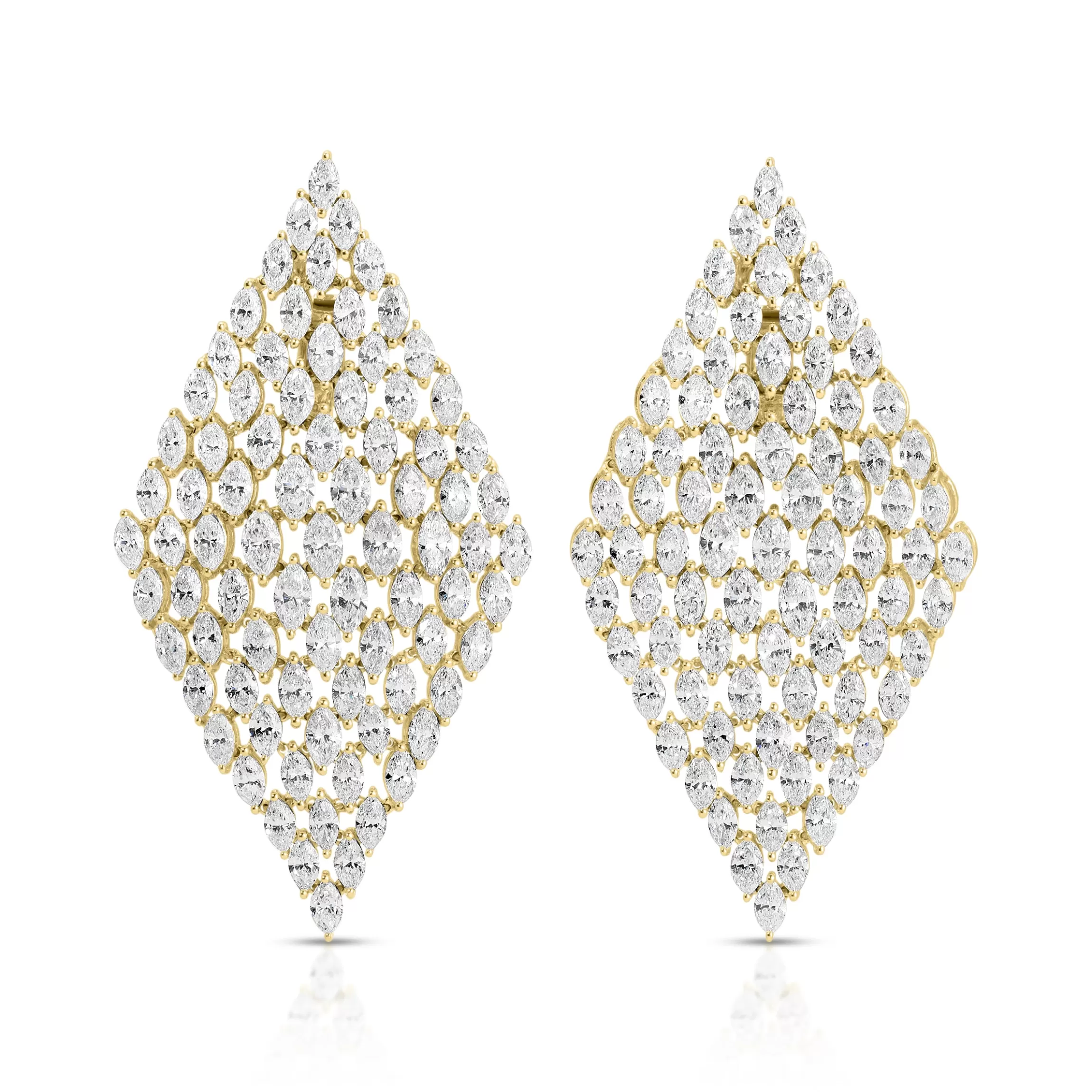 Anita Ko MESH MARQUIS DIAMOND EARRINGS