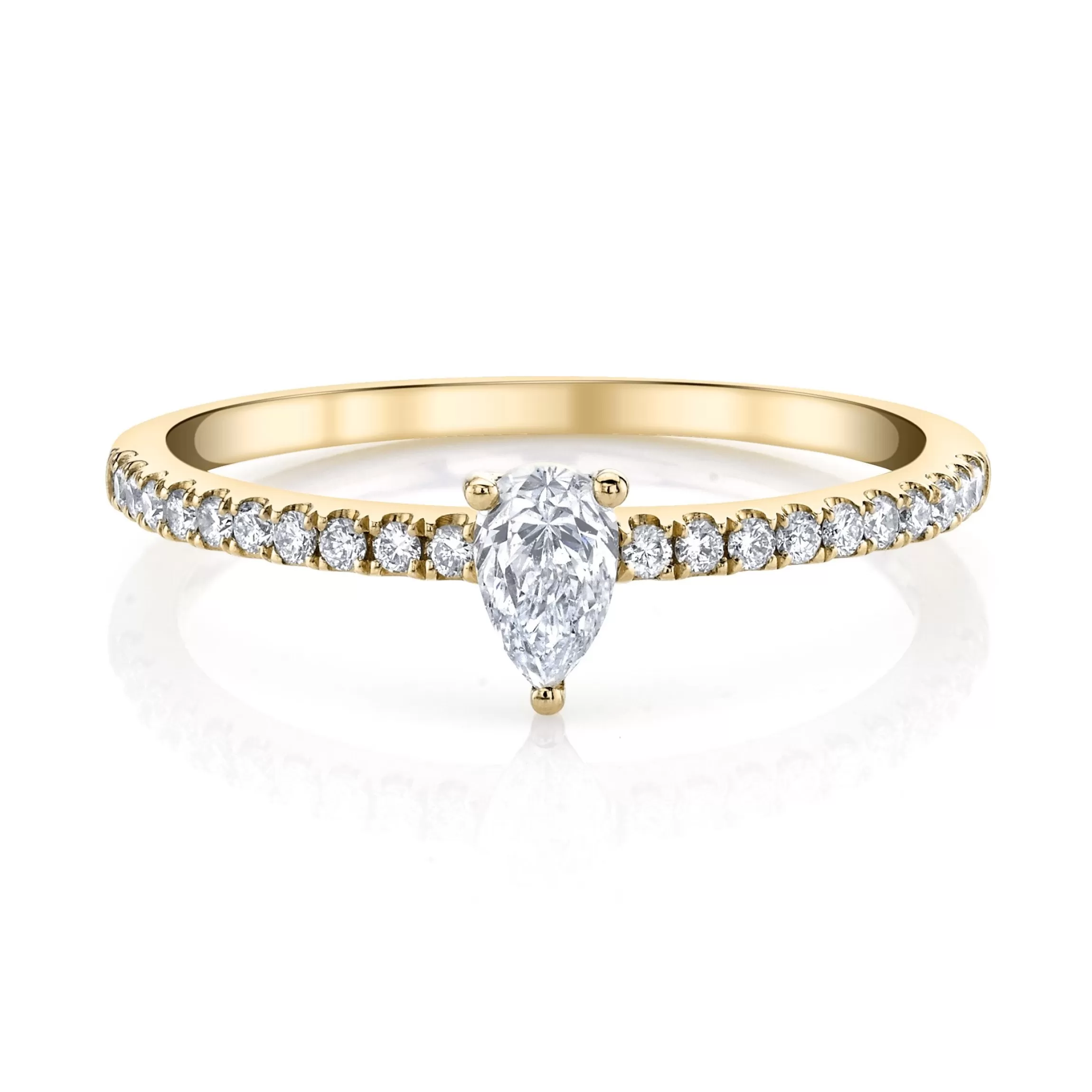 Anita Ko ME/YOU PEAR DIAMOND PAVE RING