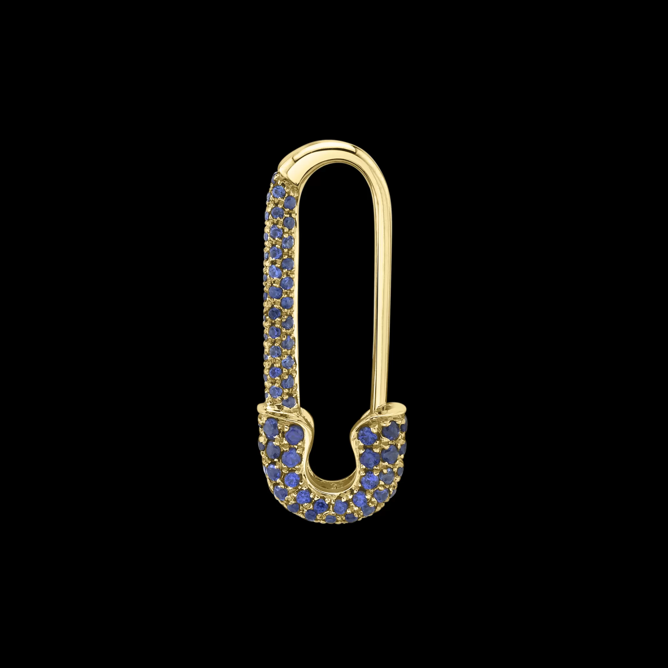 Anita Ko MINI BLUE SAPPHIRE SAFETY PIN EARRING