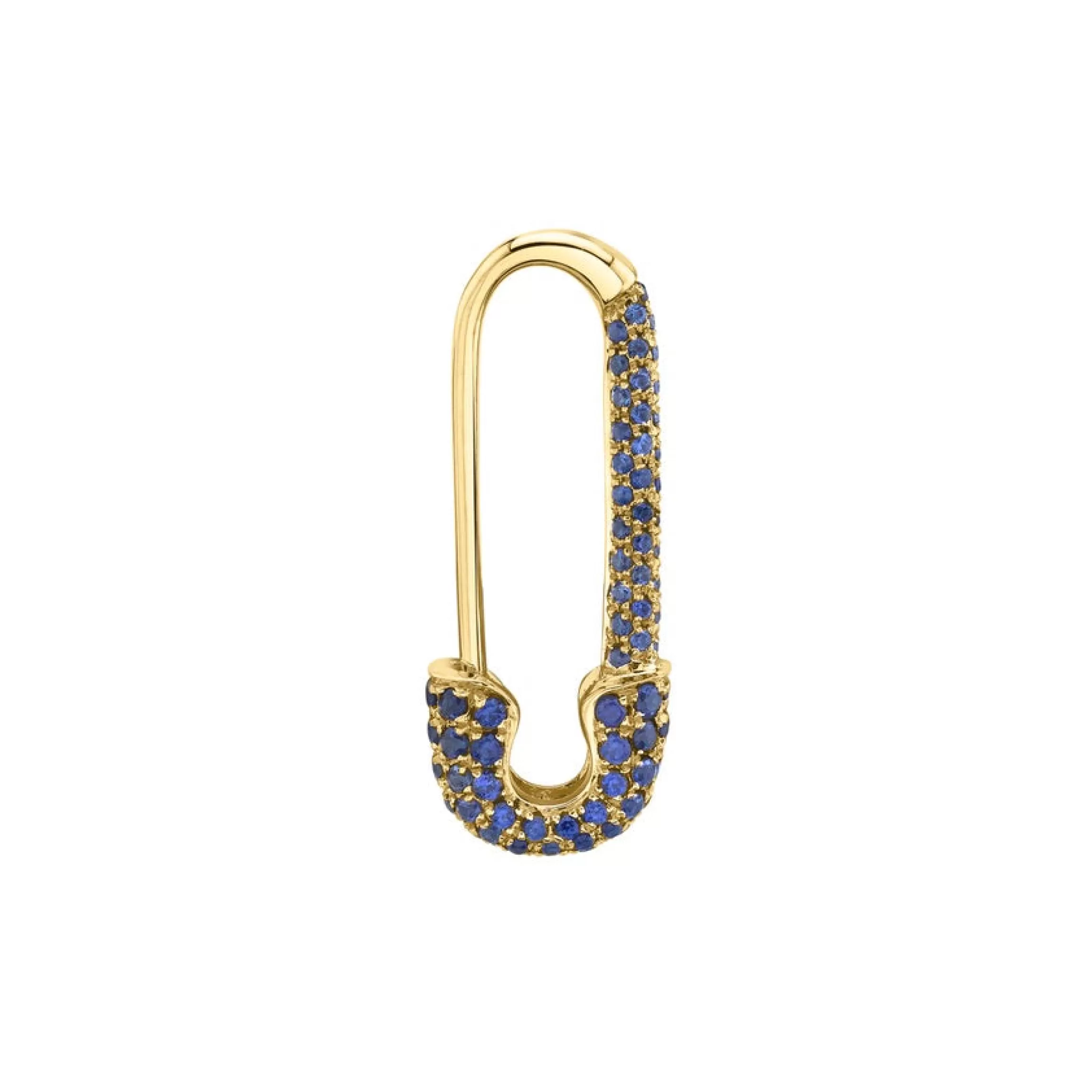 Anita Ko MINI BLUE SAPPHIRE SAFETY PIN EARRING