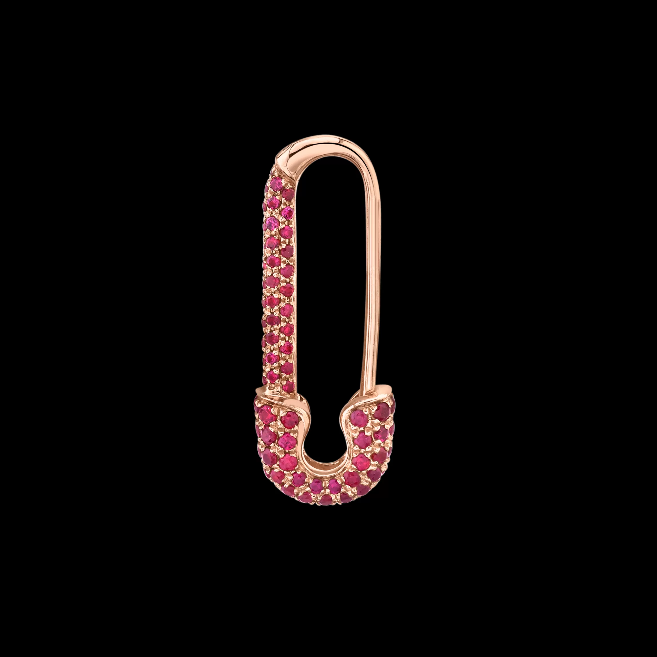 Anita Ko MINI RUBY SAFETY PIN EARRING