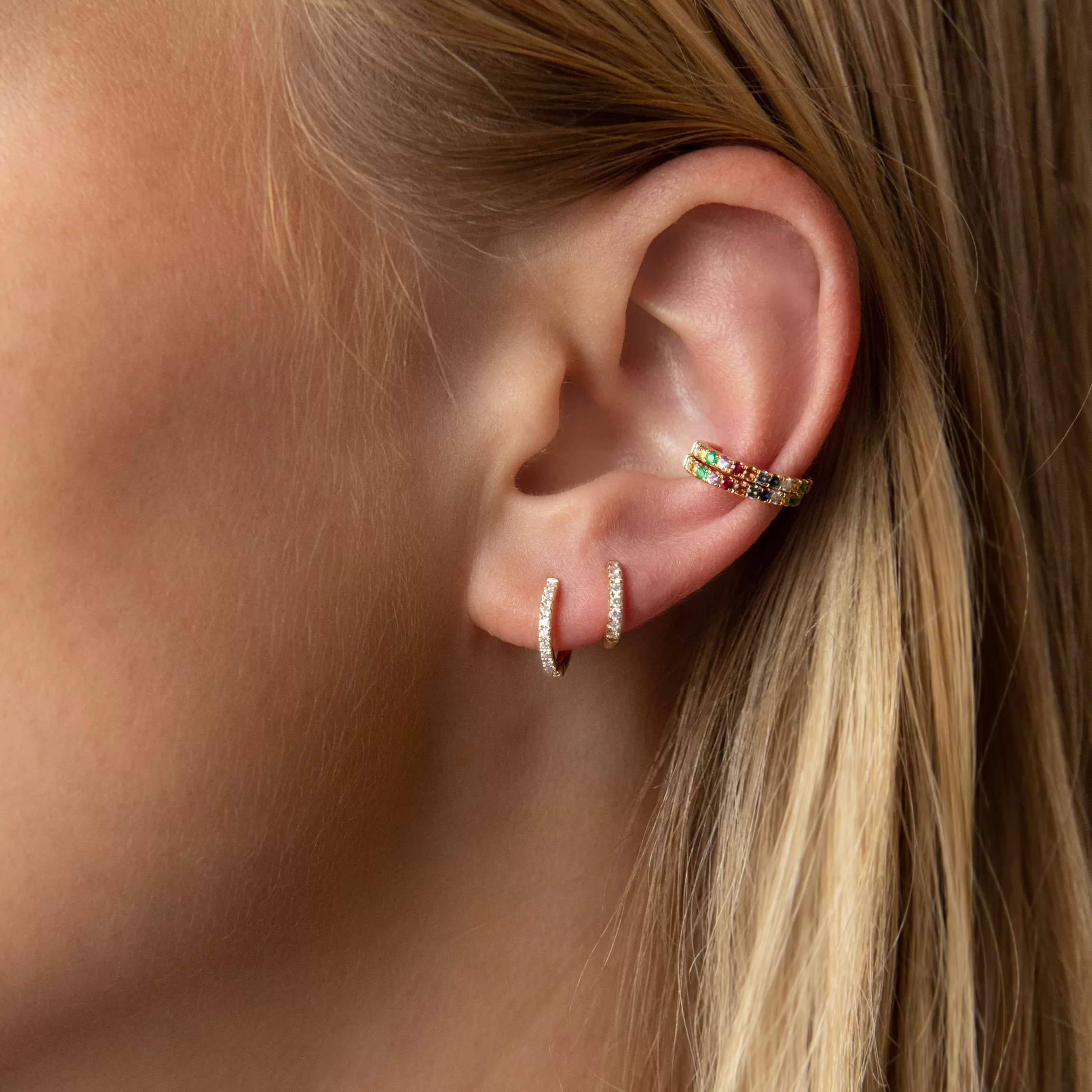 Anita Ko MULTI-COLOR DIAMOND AND FINE GEMSTONE EAR CUFF
