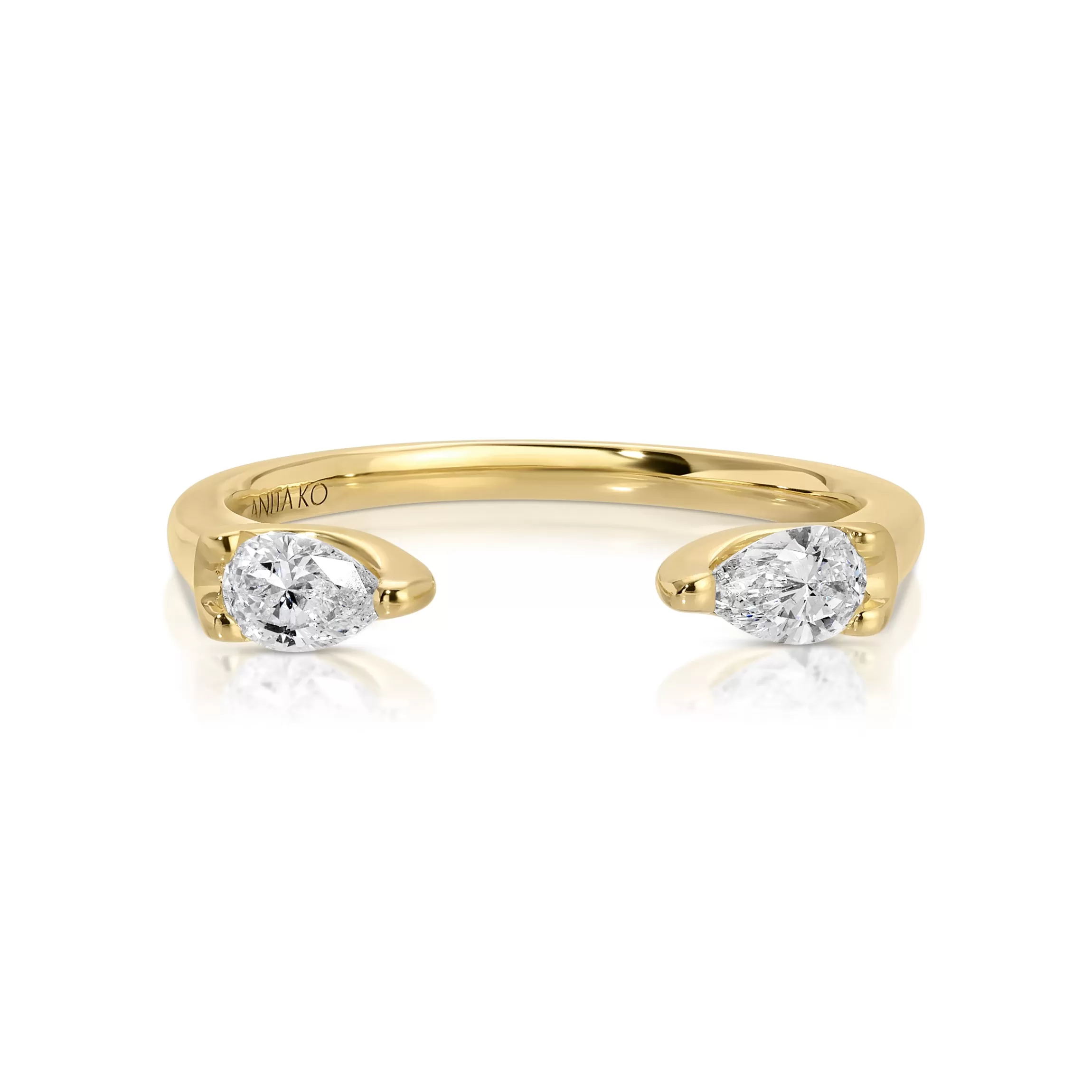 Anita Ko ORBIT SPLIT PEAR DIAMOND RING