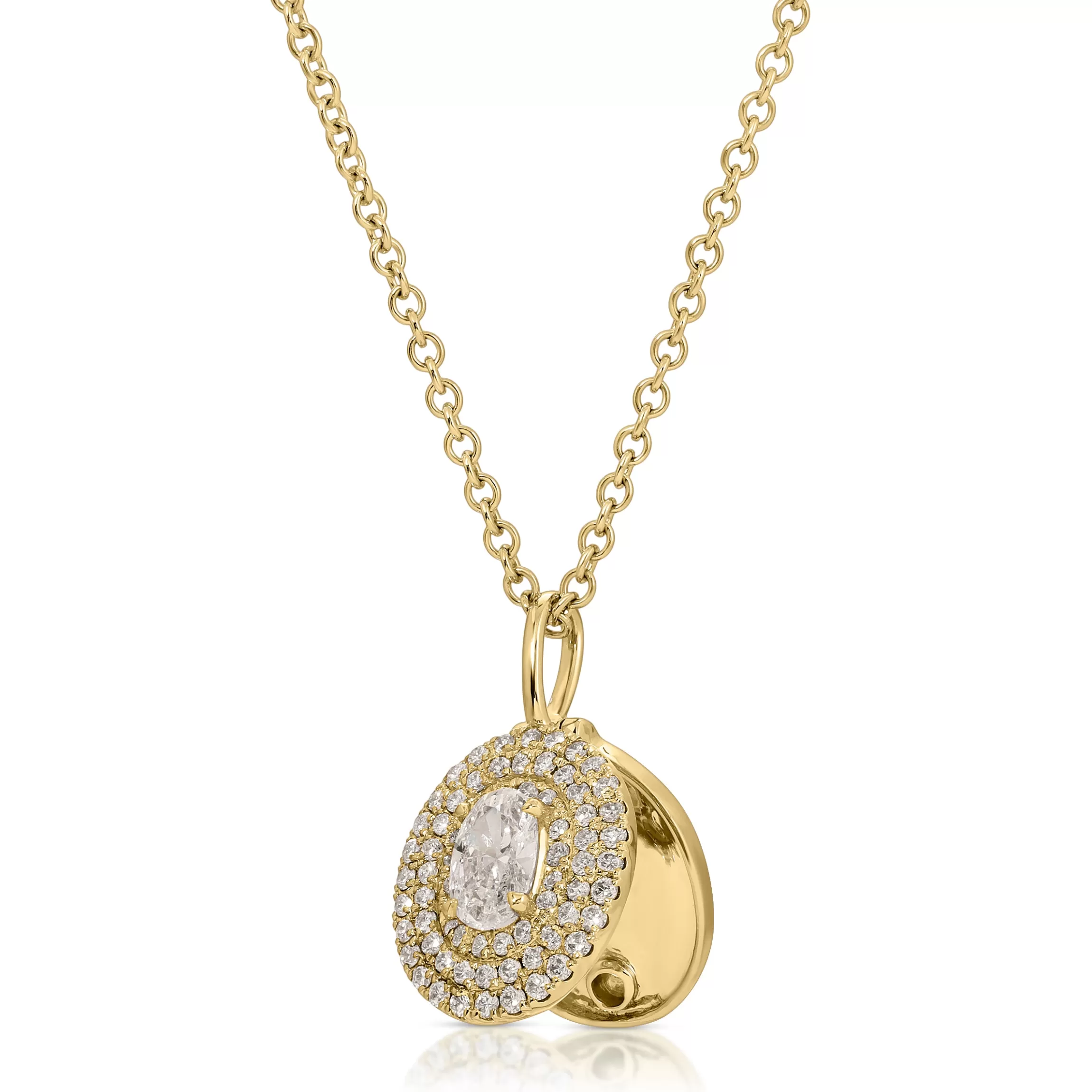 Anita Ko OVAL SHAPED DIAMOND LOULOU LOCKET