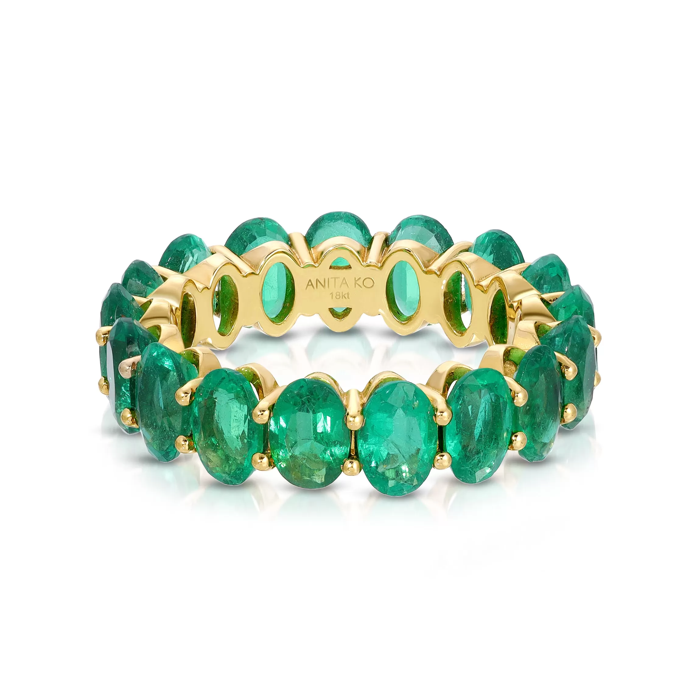 Anita Ko OVAL SHAPED EMERALD ETERNITY BAND