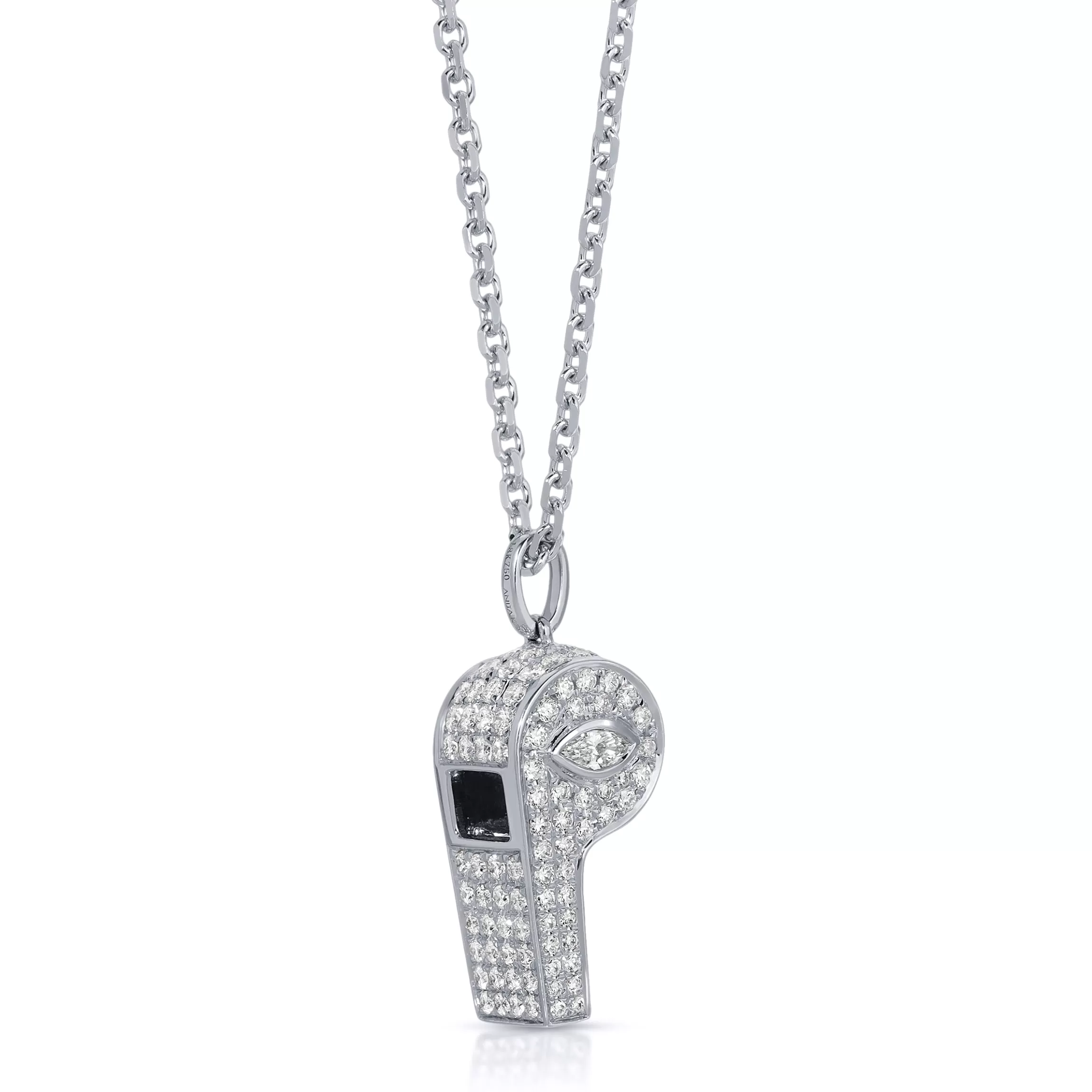 Anita Ko PAVE DIAMOND BABY WHISTLE WITH MARQUISE DIAMOND