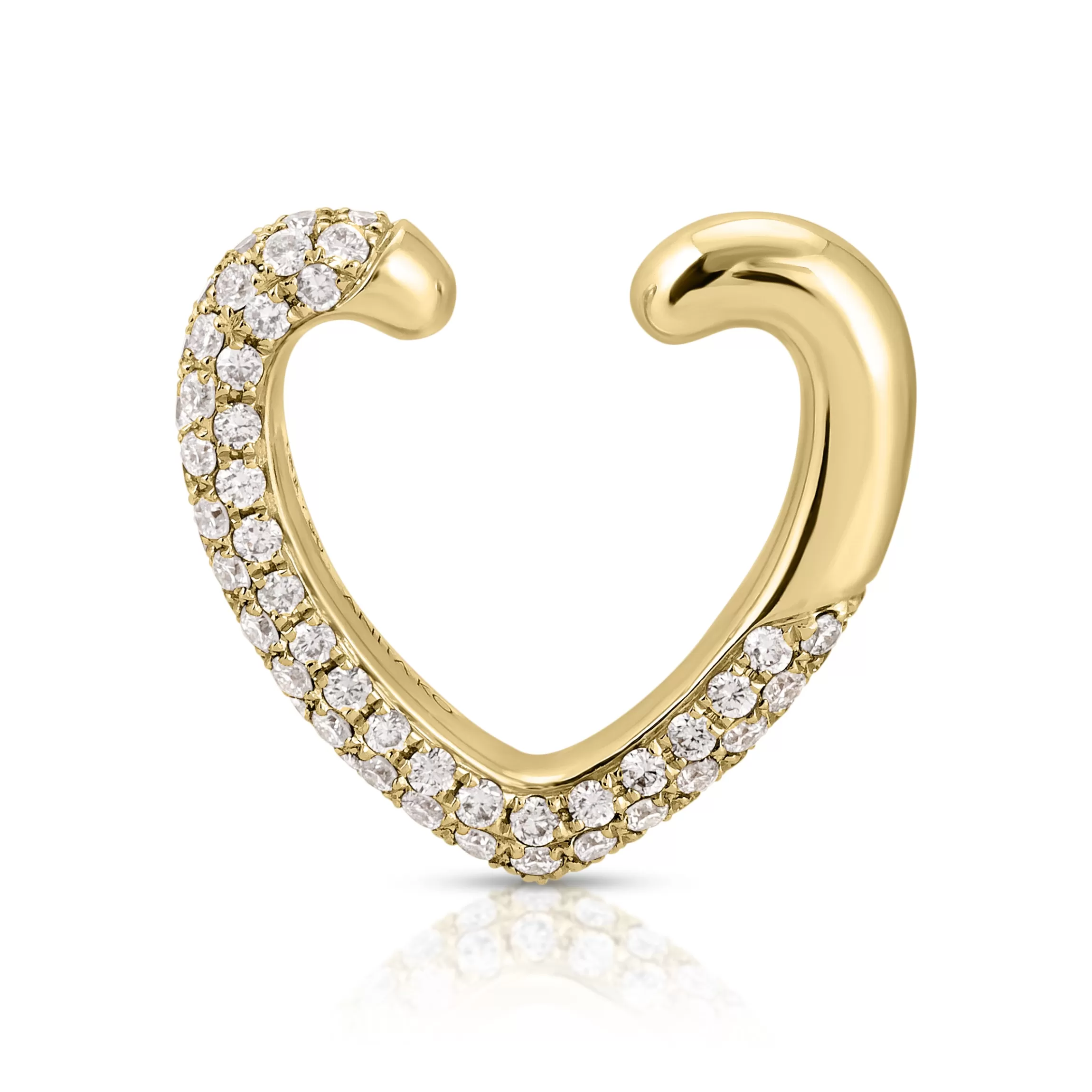 Anita Ko PAVE DIAMOND HEART EAR CUFF