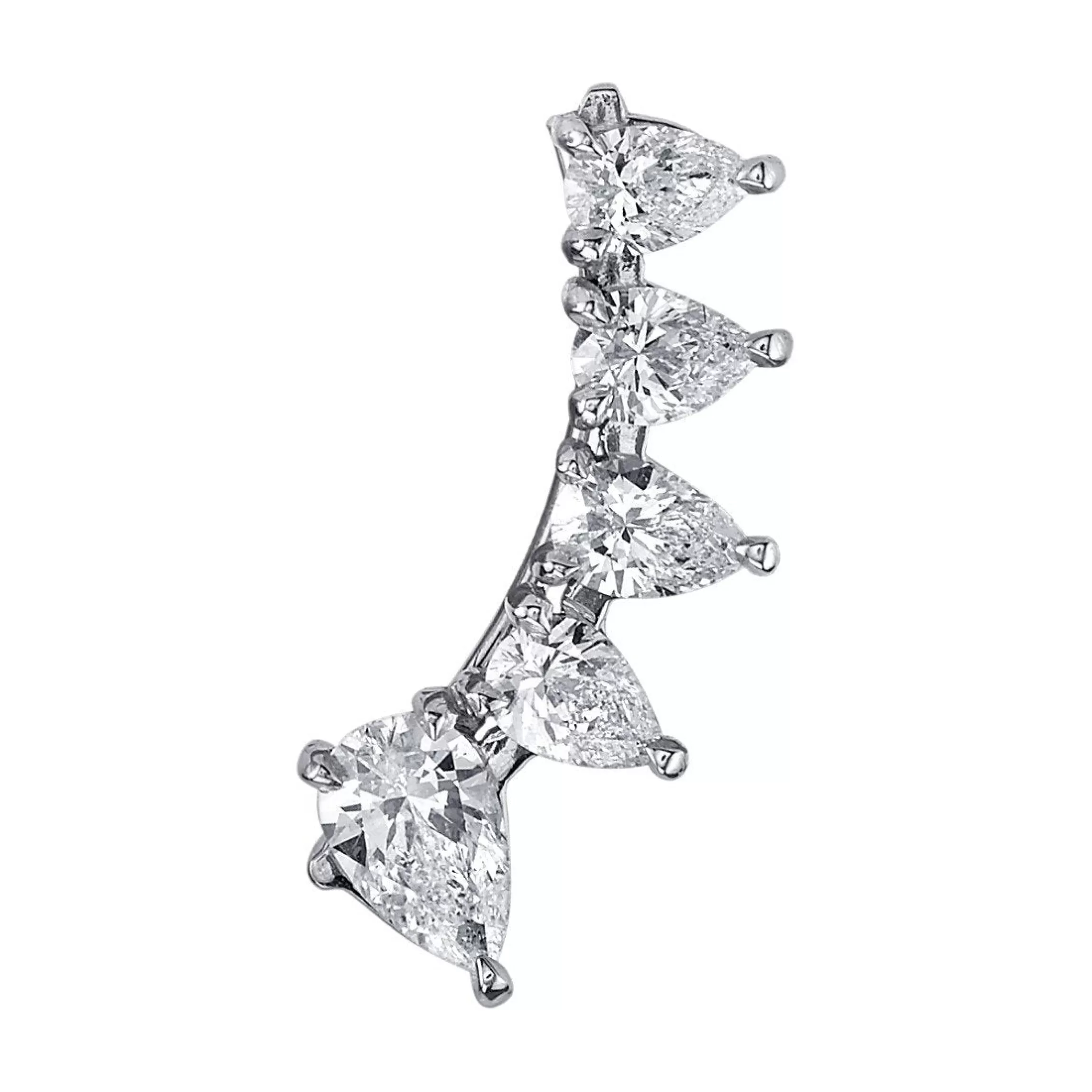 Anita Ko PEAR DIAMOND FLOATING EARRING