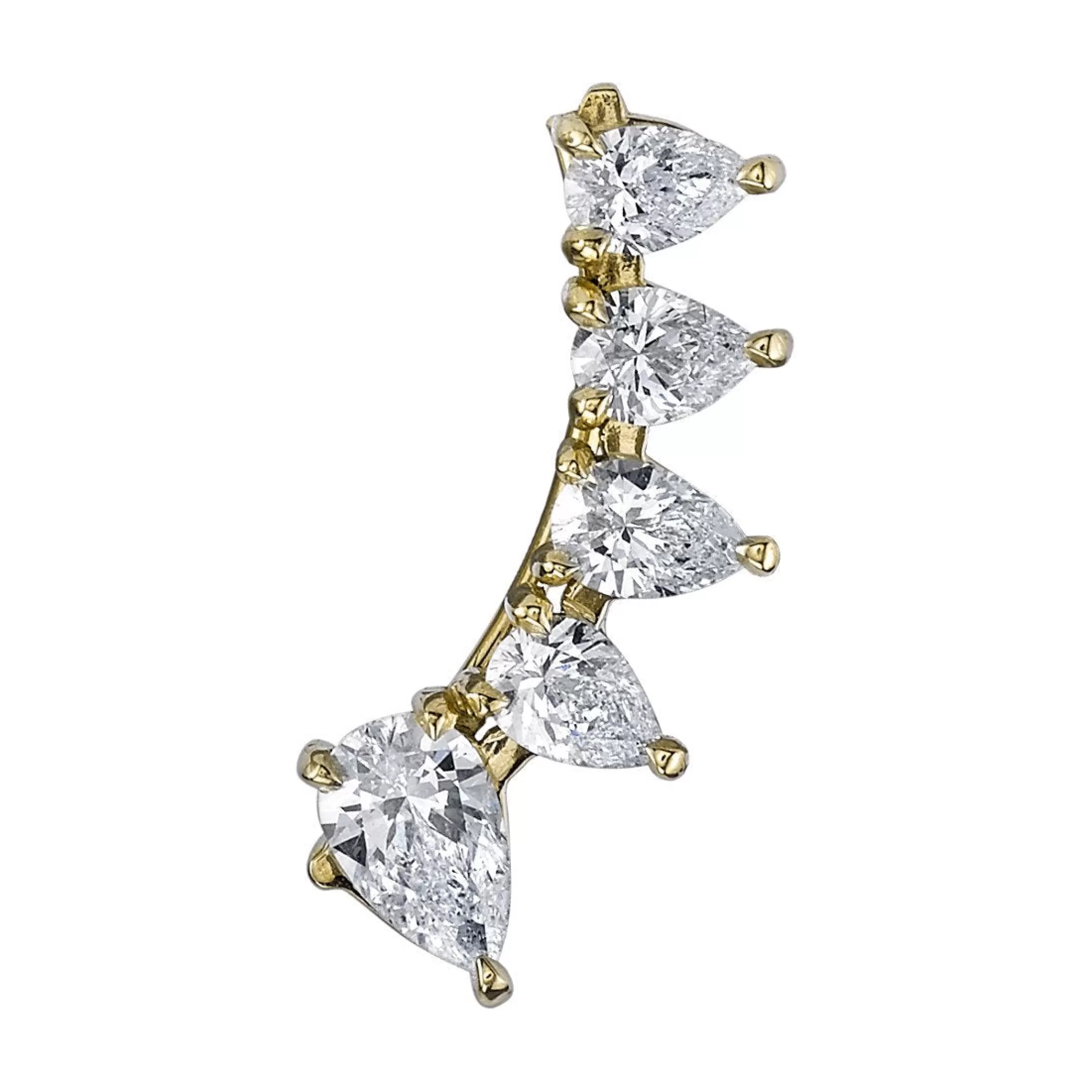 Anita Ko PEAR DIAMOND FLOATING EARRING