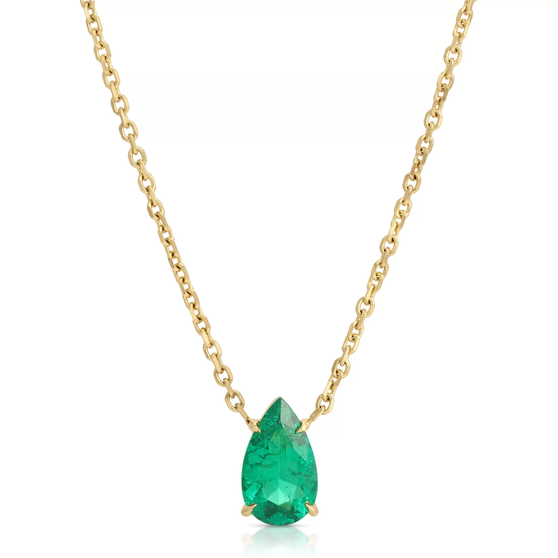 Anita Ko PEAR EMERALD NECKLACE