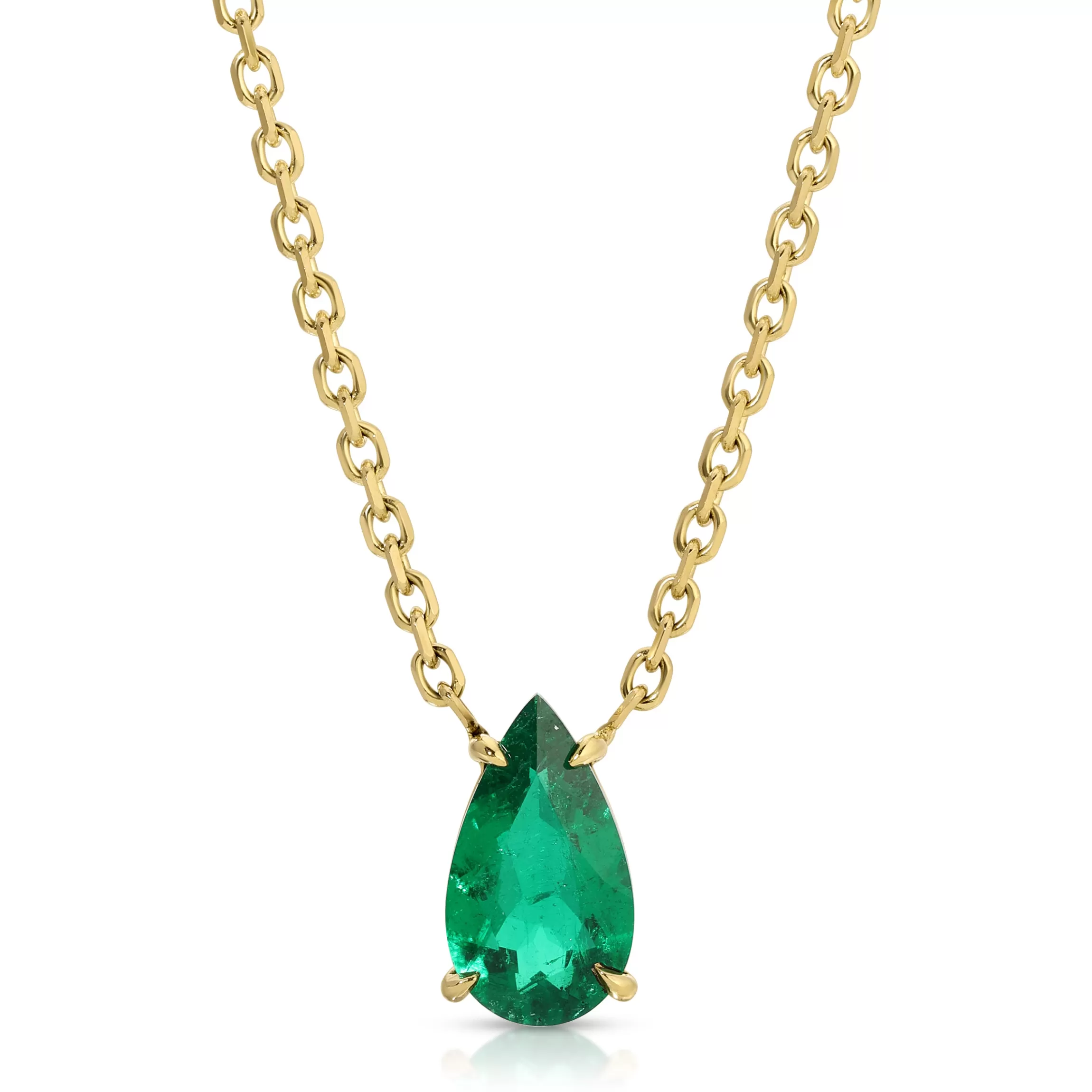 Anita Ko PEAR EMERALD NECKLACE