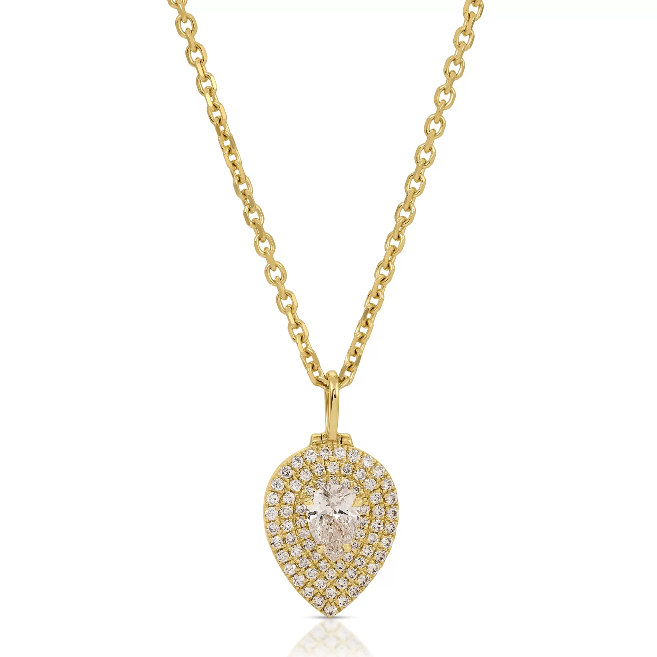 Anita Ko PEAR SHAPED DIAMOND PAVE LOULOU LOCKET