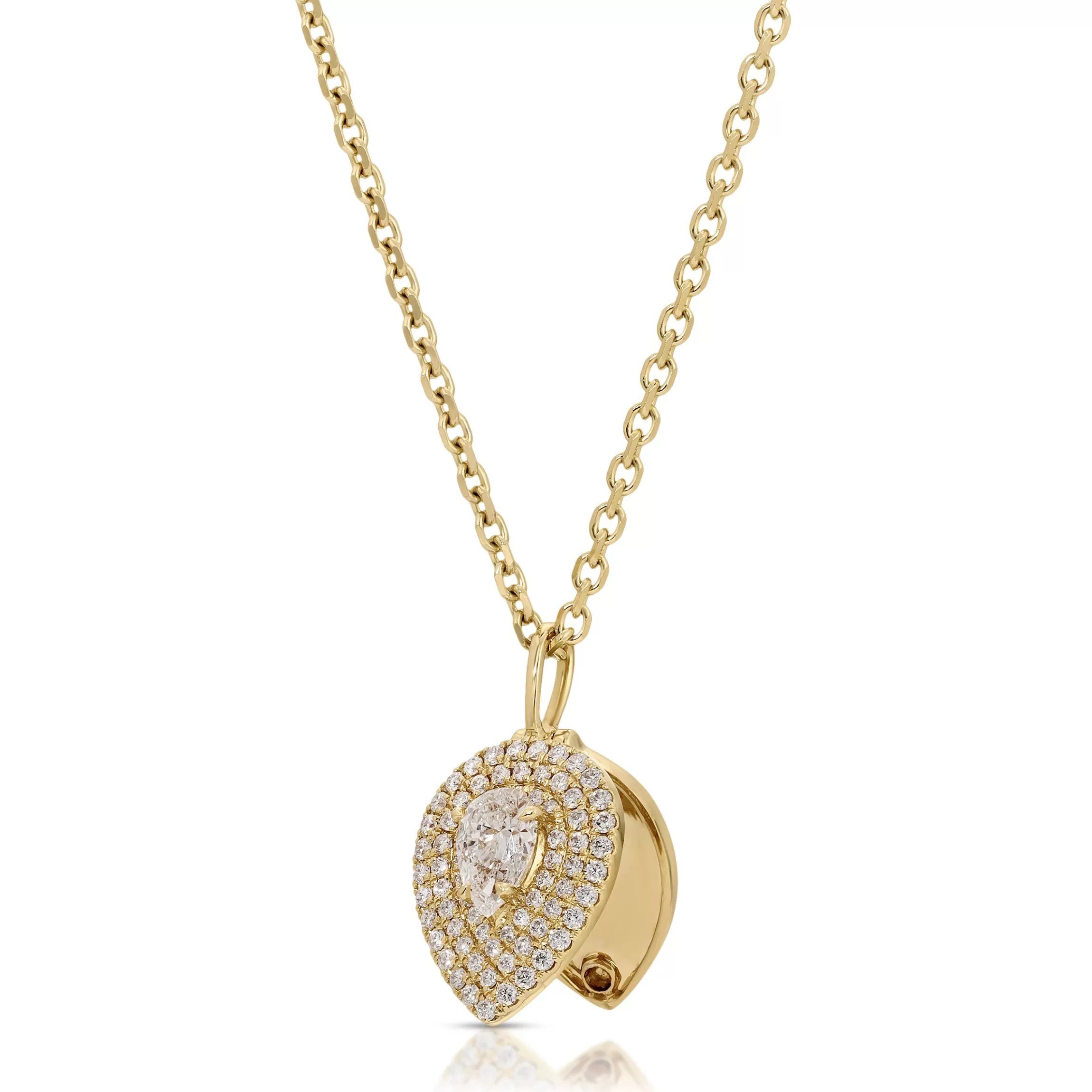 Anita Ko PEAR SHAPED DIAMOND PAVE LOULOU LOCKET