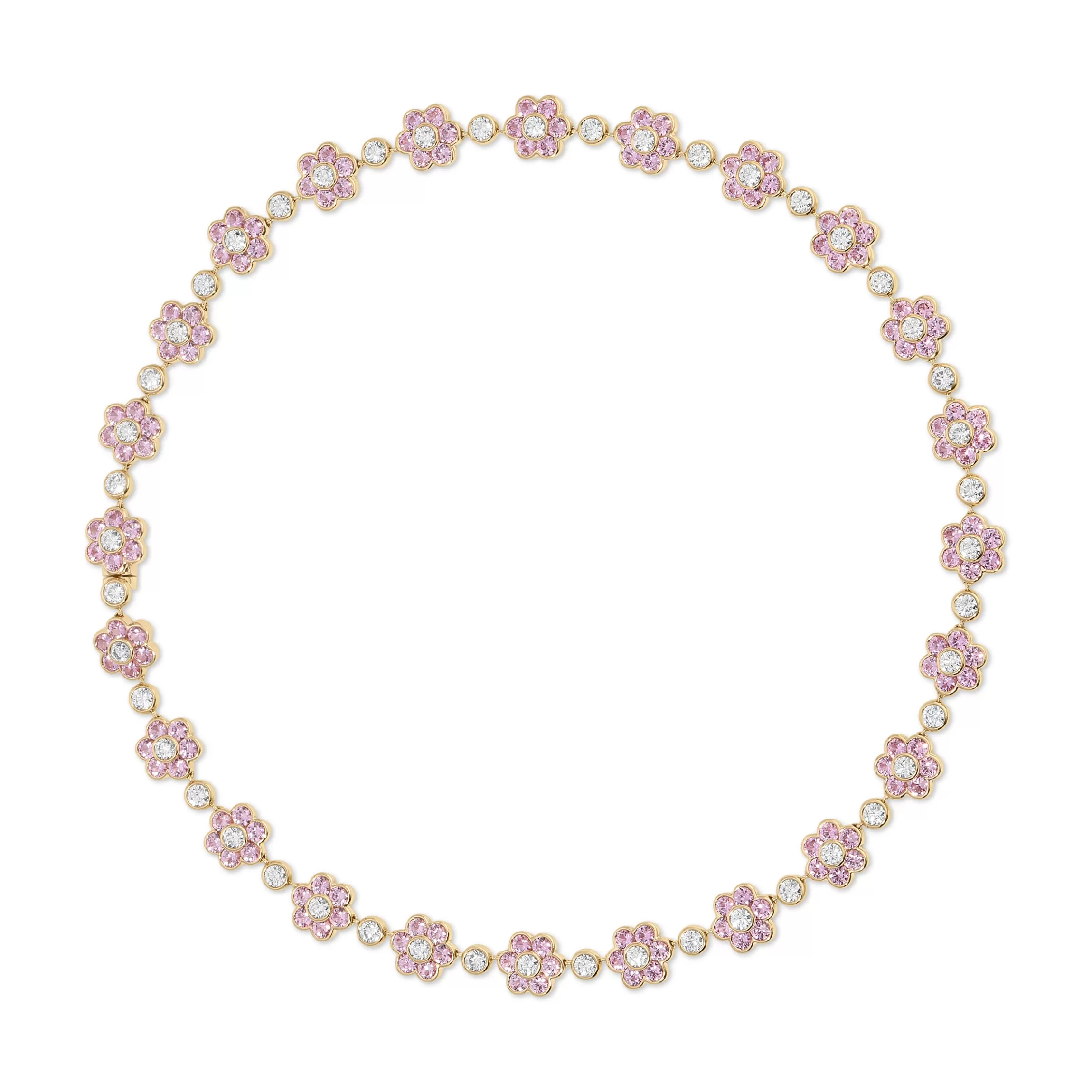 Anita Ko PINK SAPPHIRE AND DIAMOND FLORA CHOKER