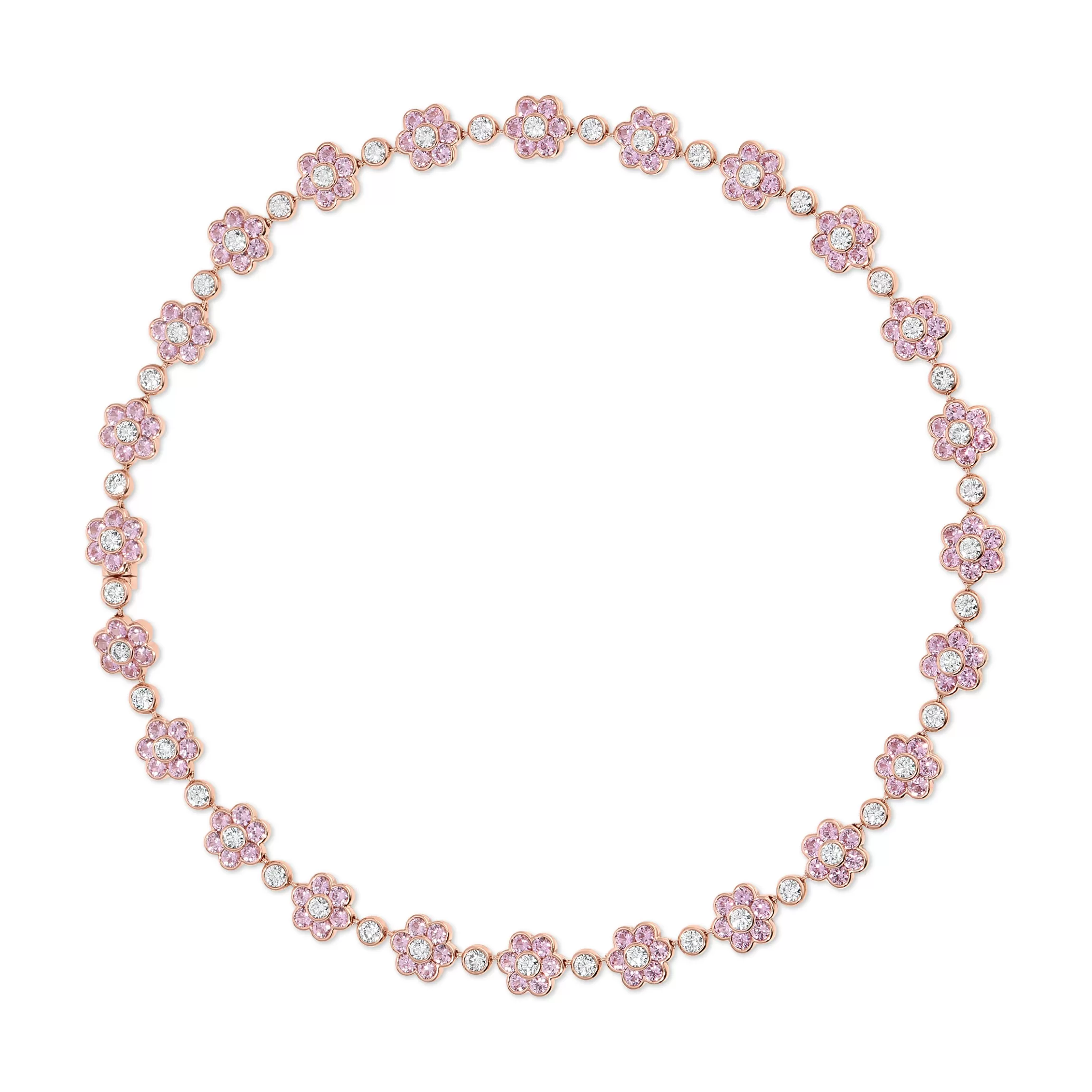 Anita Ko PINK SAPPHIRE AND DIAMOND FLORA CHOKER