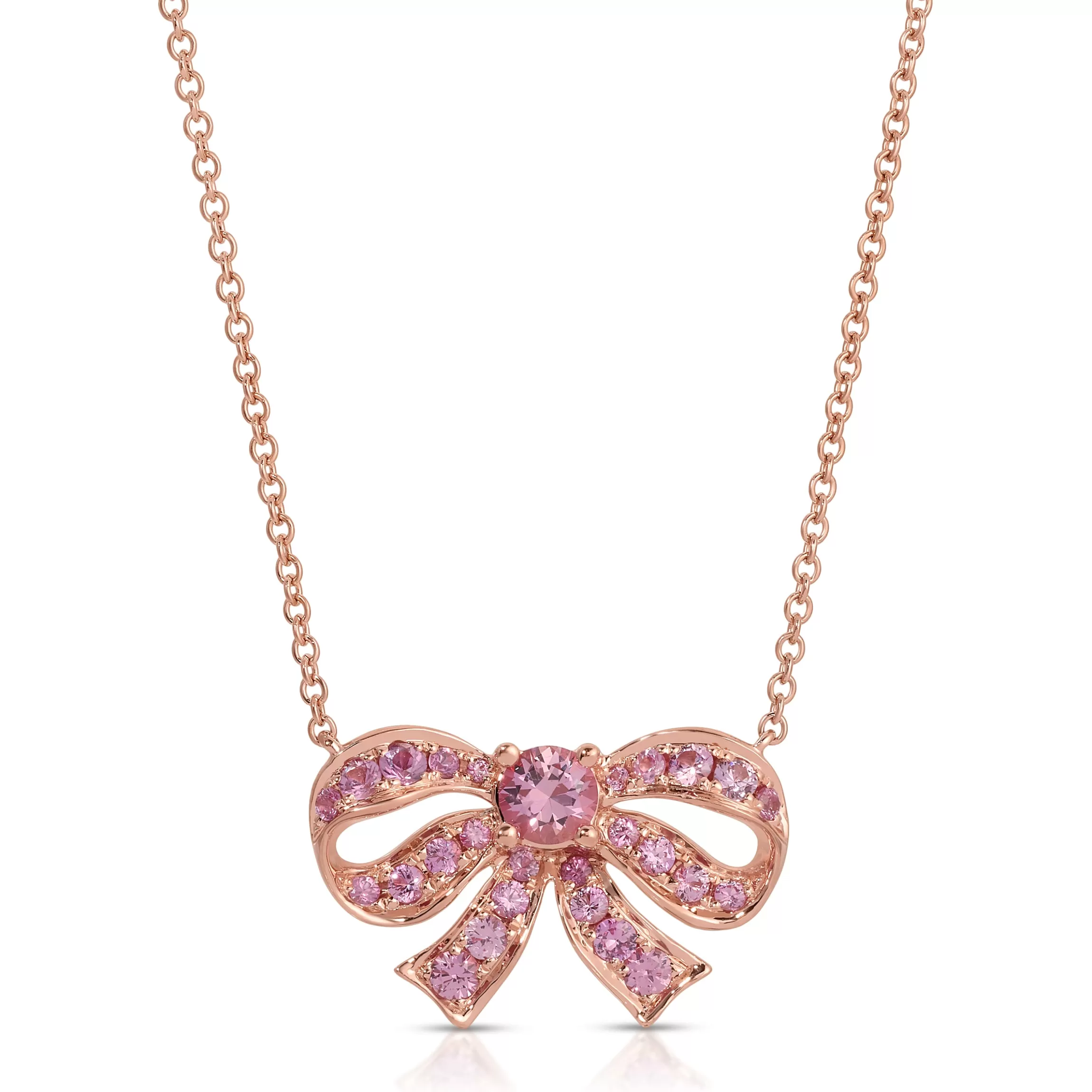 Anita Ko PINK SAPPHIRE BOW NECKLACE