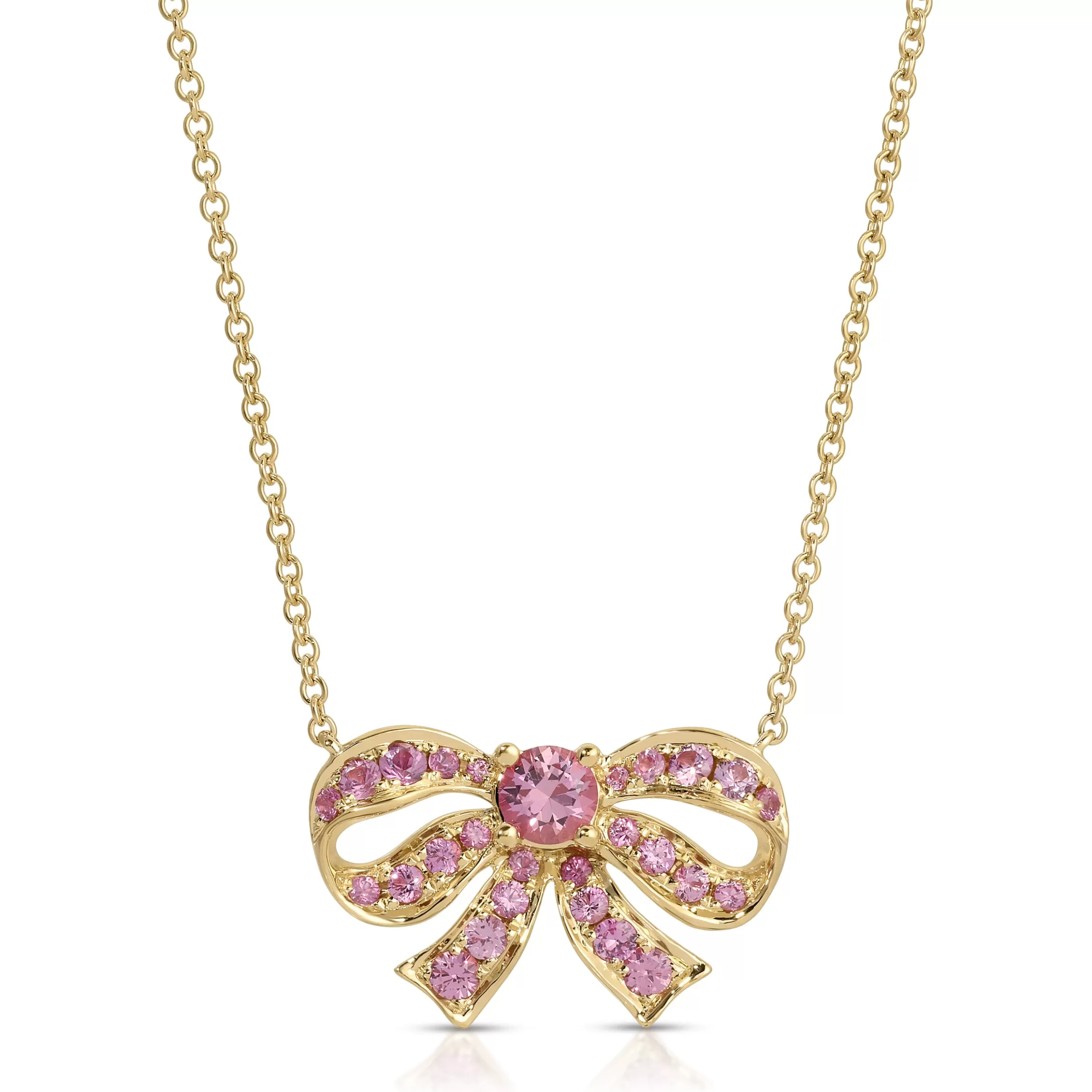 Anita Ko PINK SAPPHIRE BOW NECKLACE