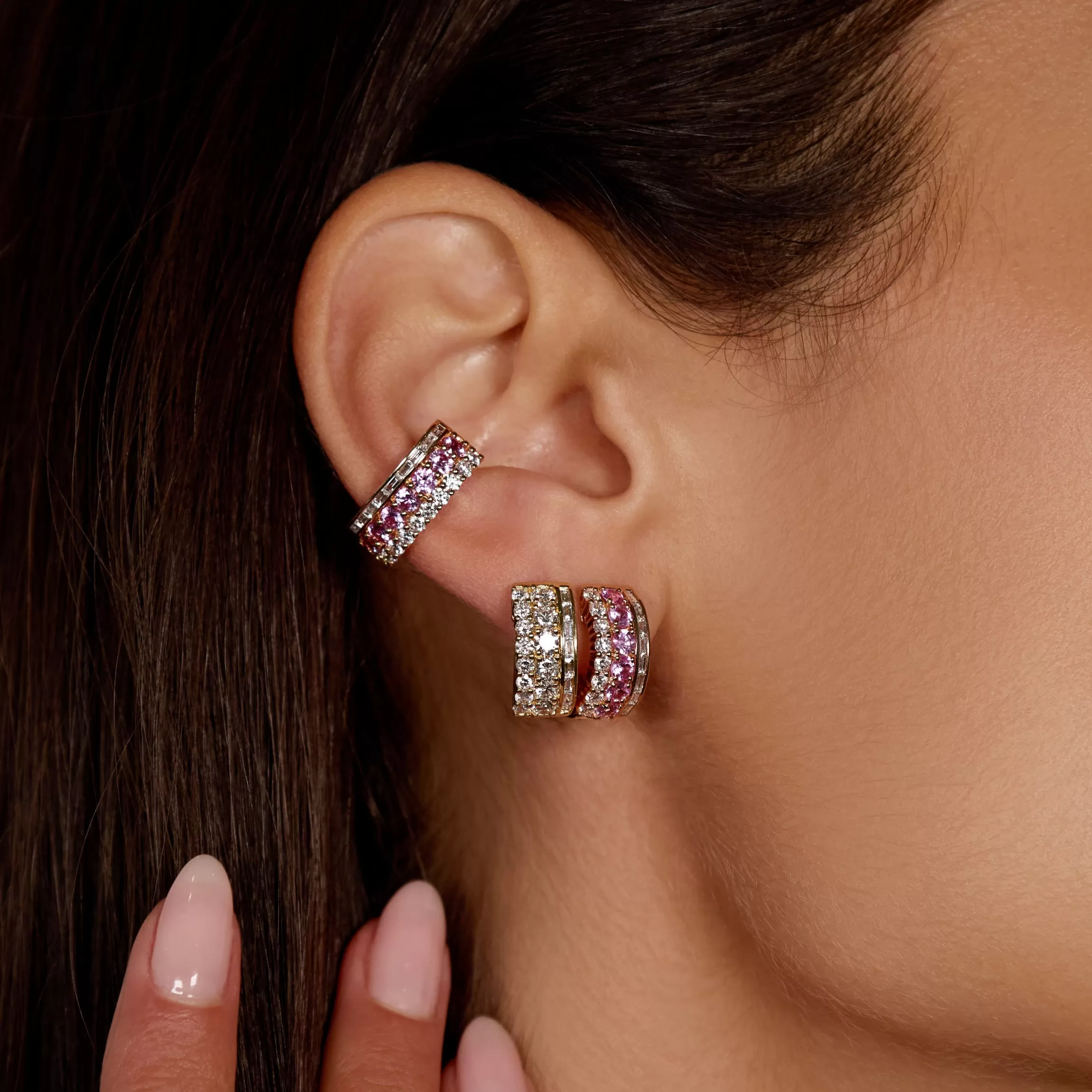 Anita Ko PINK SAPPHIRE LOLA EAR CUFF