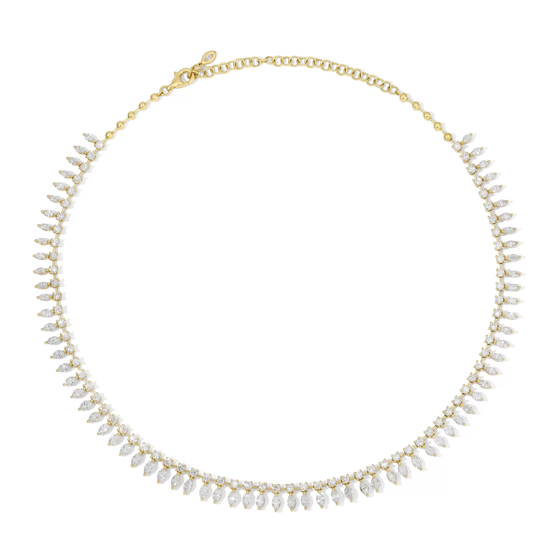 Anita Ko ROUND AND MARQUISE DIAMOND SHAKER NECKLACE