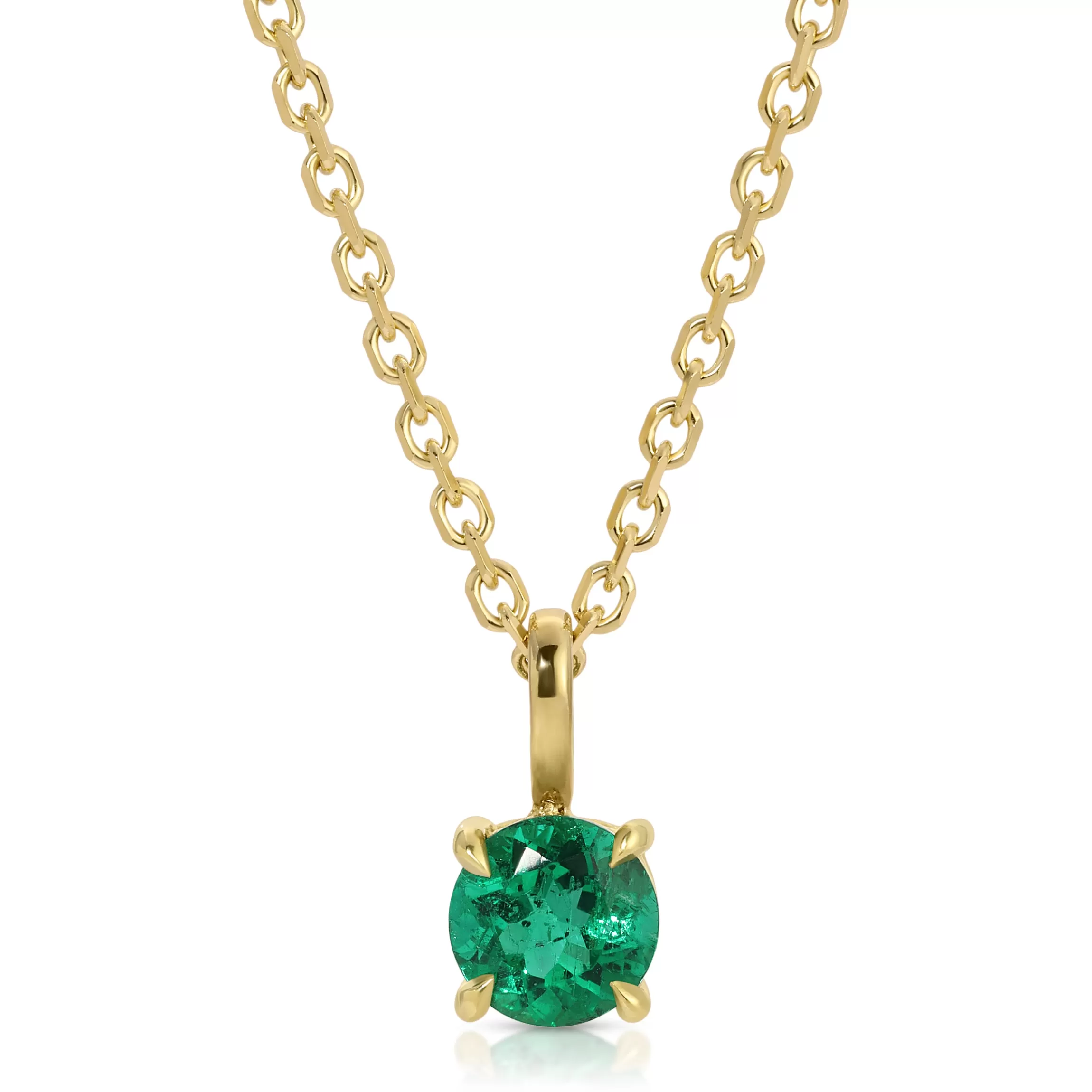 Anita Ko ROUND EMERALD PENDANT