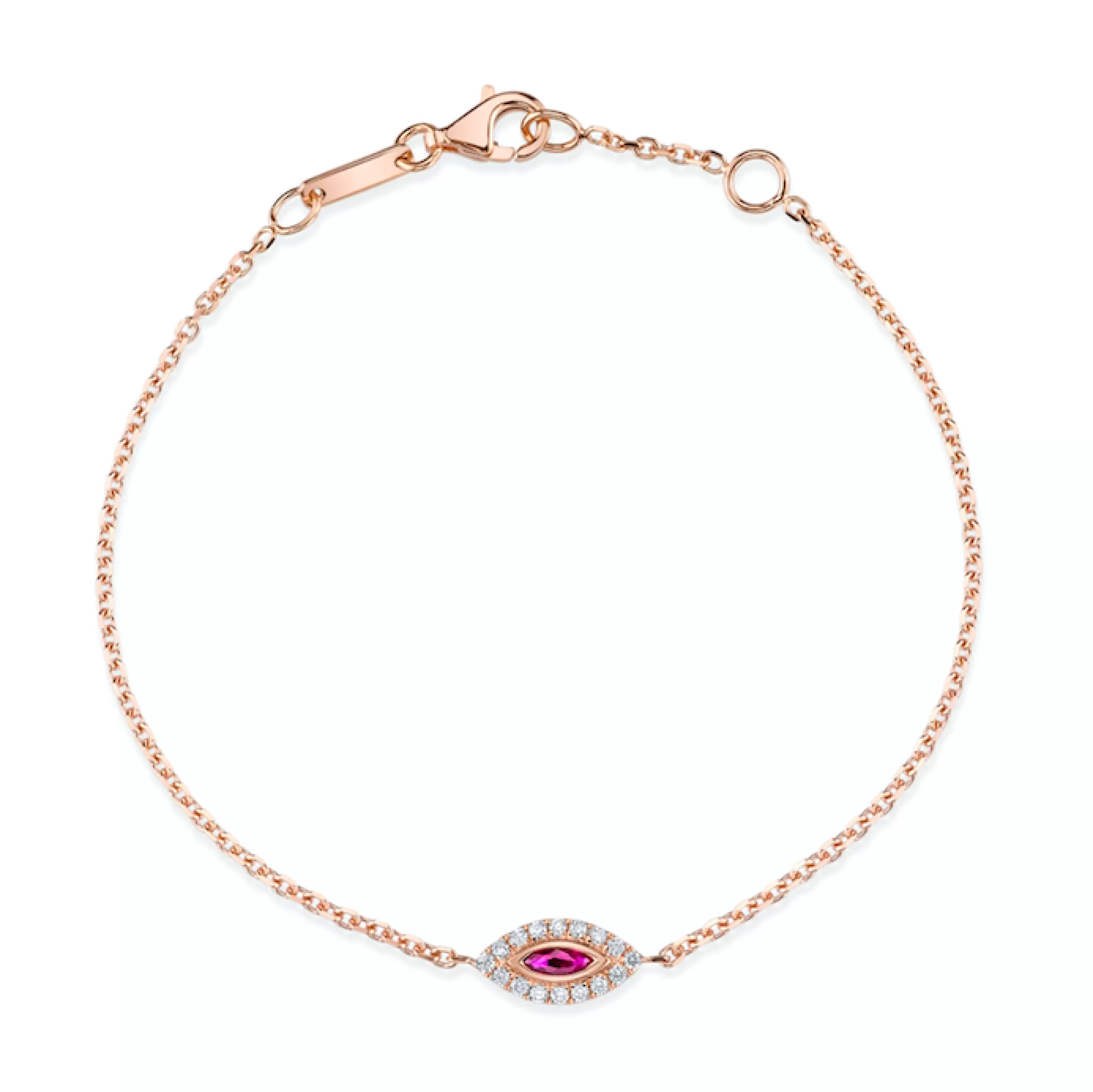 Anita Ko RUBY EVIL EYE CHAIN BRACELET