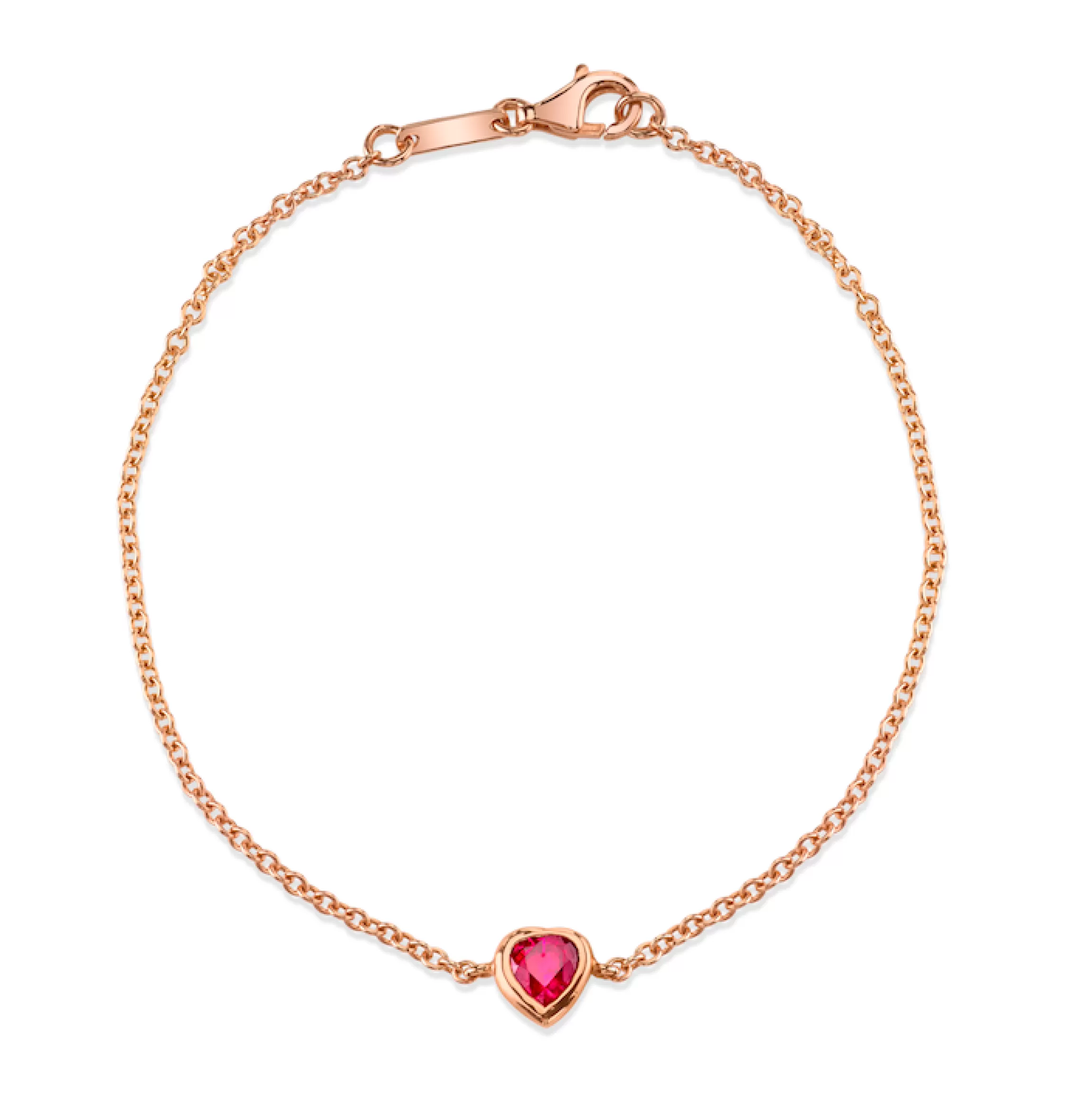 Anita Ko RUBY HEART CHAIN BRACELET