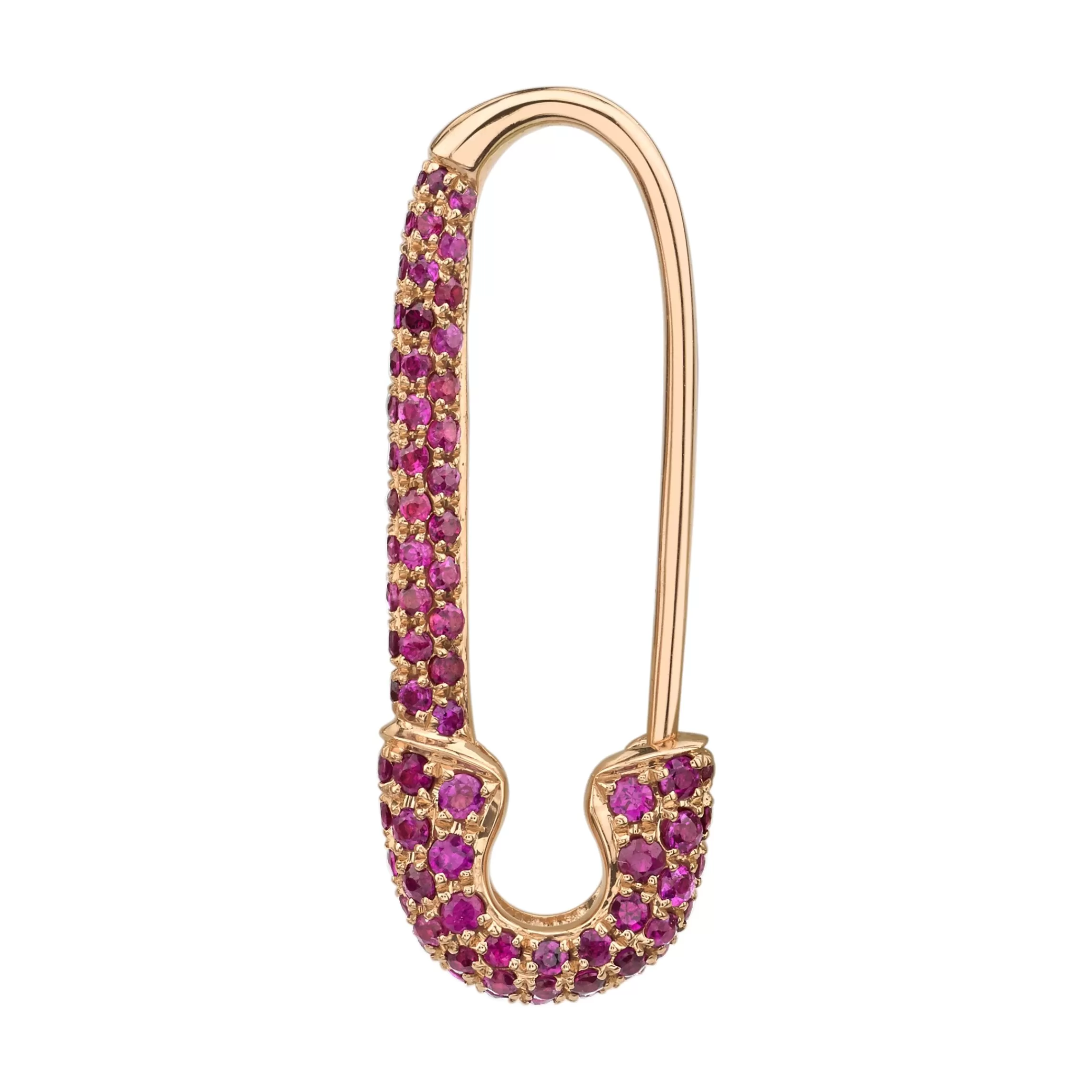 Anita Ko RUBY SAFETY PIN EARRING