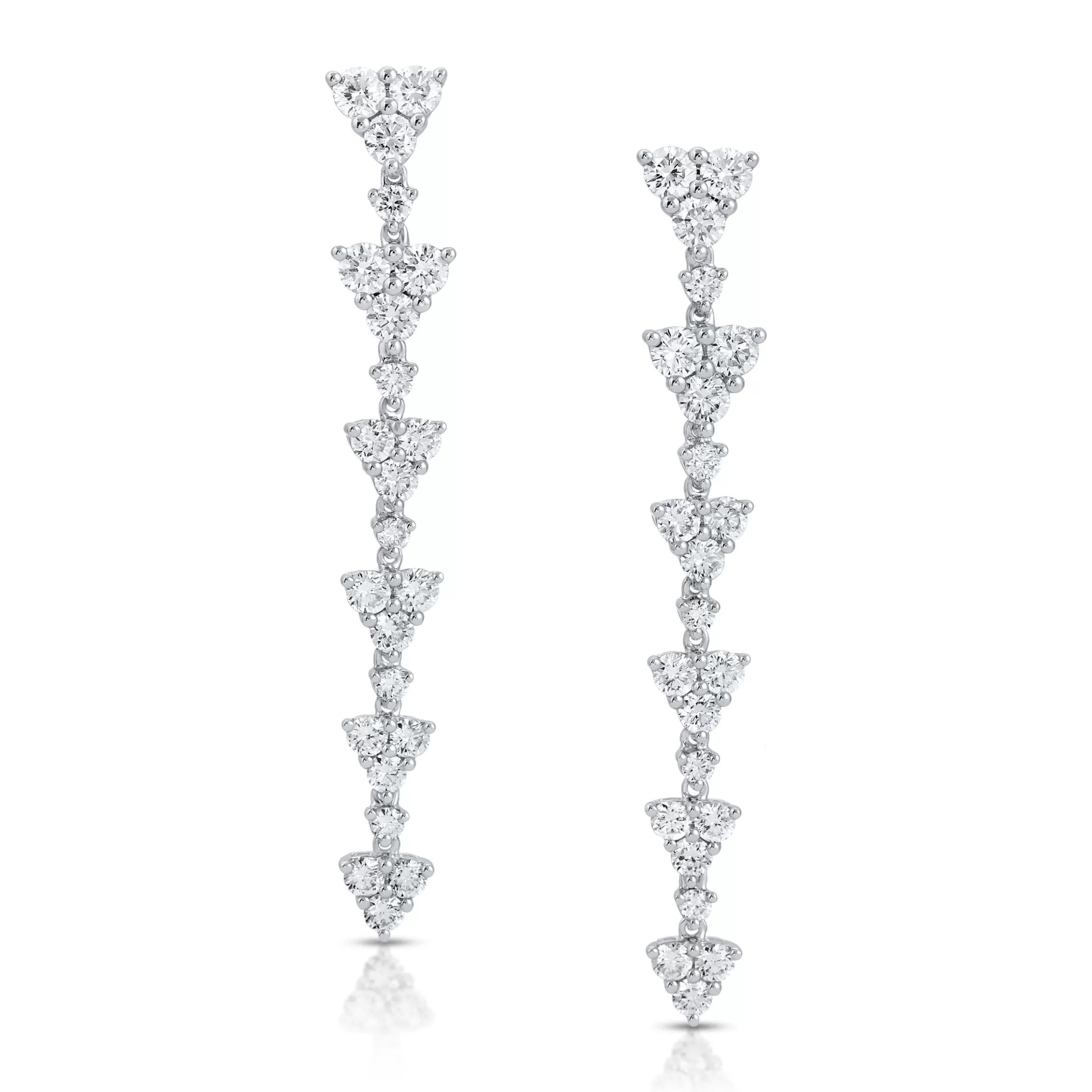 Anita Ko SHORT TRIANGLE ETERNITY DIAMOND DROP EARRINGS