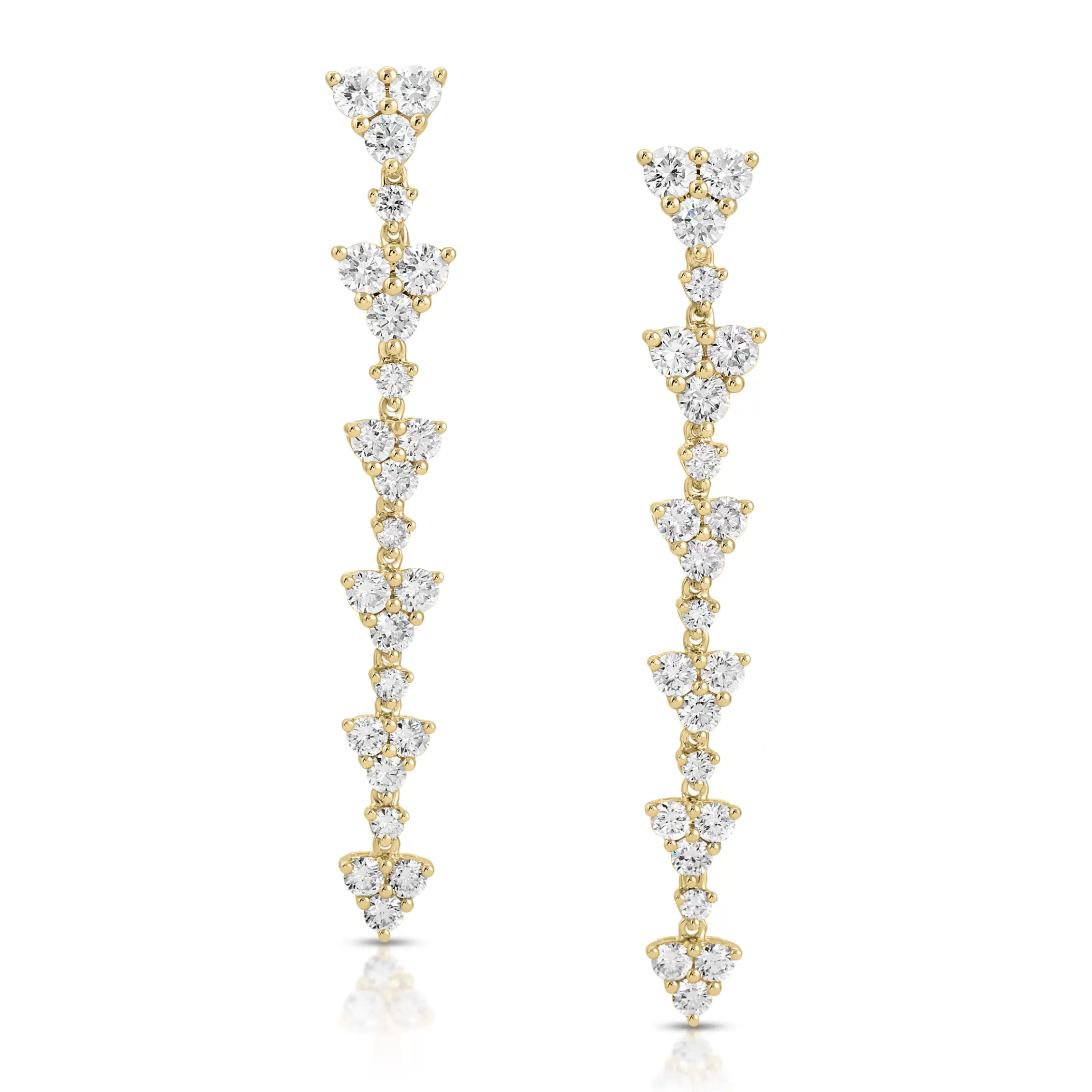 Anita Ko SHORT TRIANGLE ETERNITY DIAMOND DROP EARRINGS