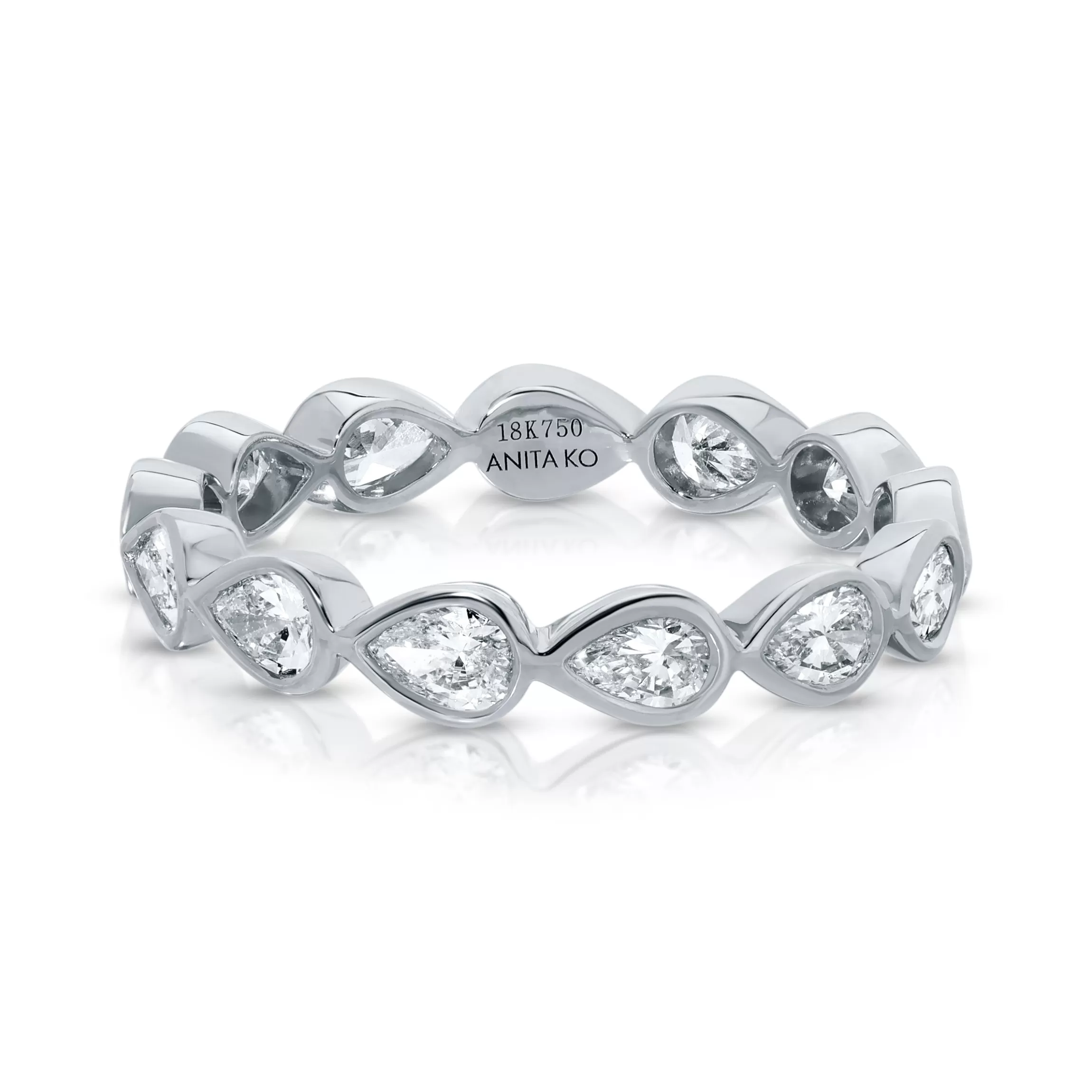 Anita Ko SIDEWAYS BEZELED PEAR DIAMOND RING