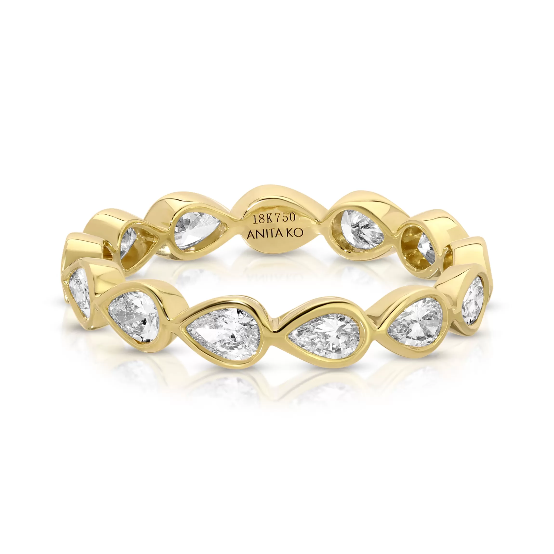 Anita Ko SIDEWAYS BEZELED PEAR DIAMOND RING