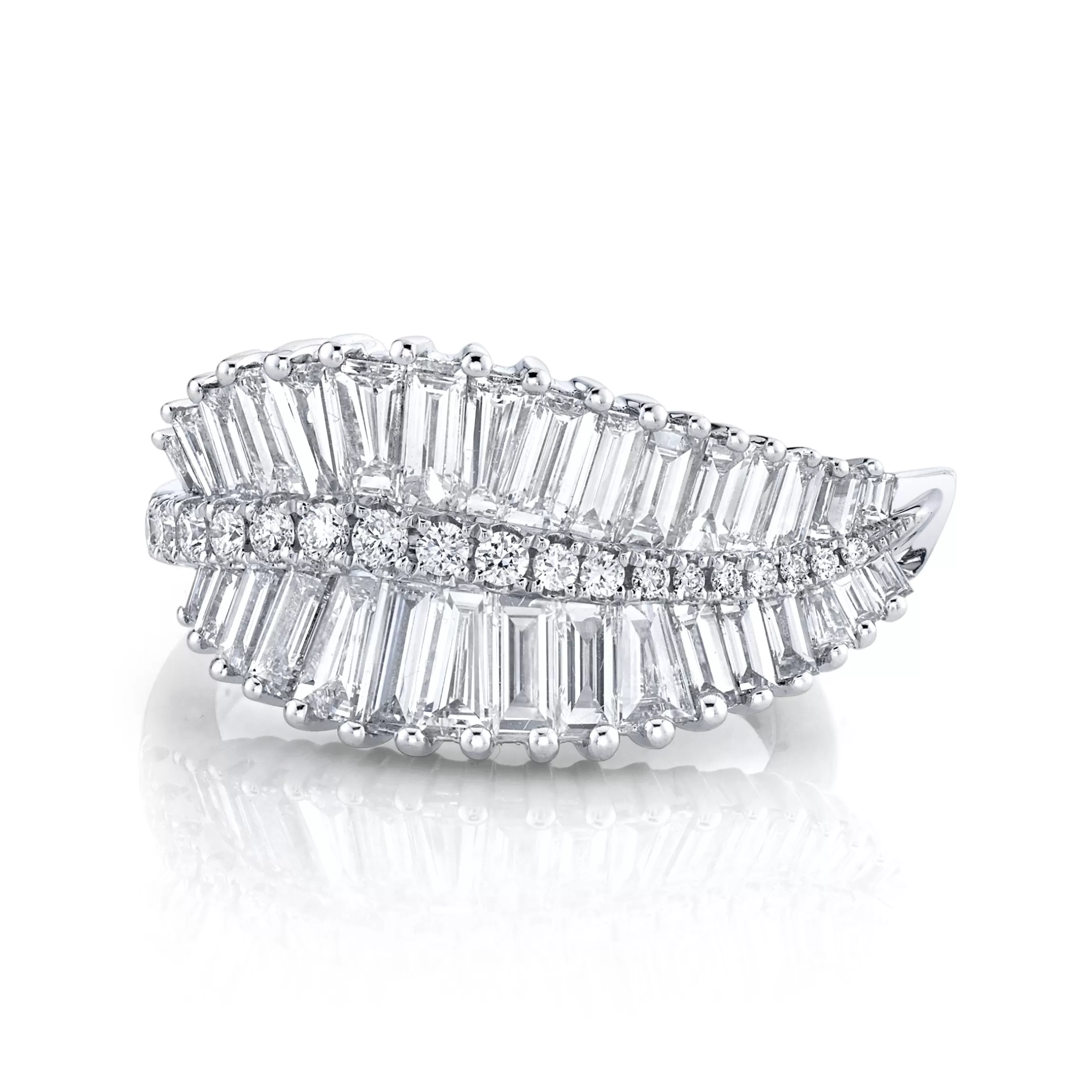 Anita Ko SIDEWAYS PALM LEAF DIAMOND RING