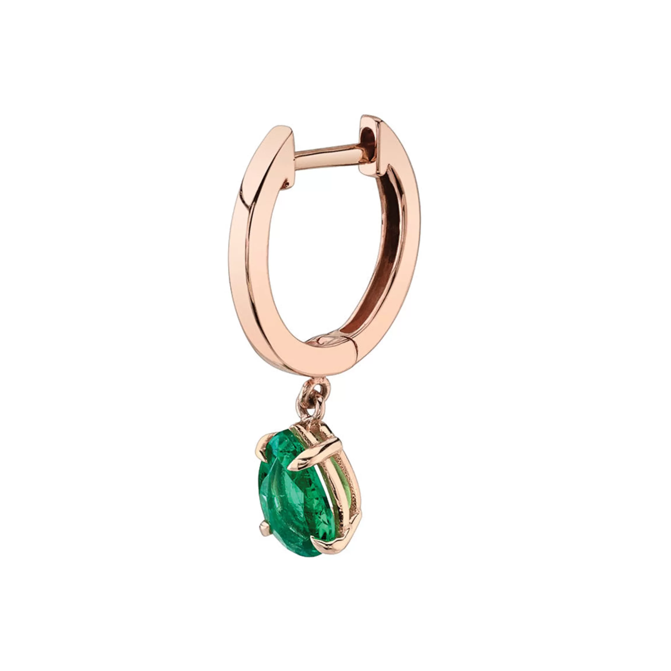 Anita Ko SINGLE HUGGIE WITH PEAR-SHAPED EMERALD DROP