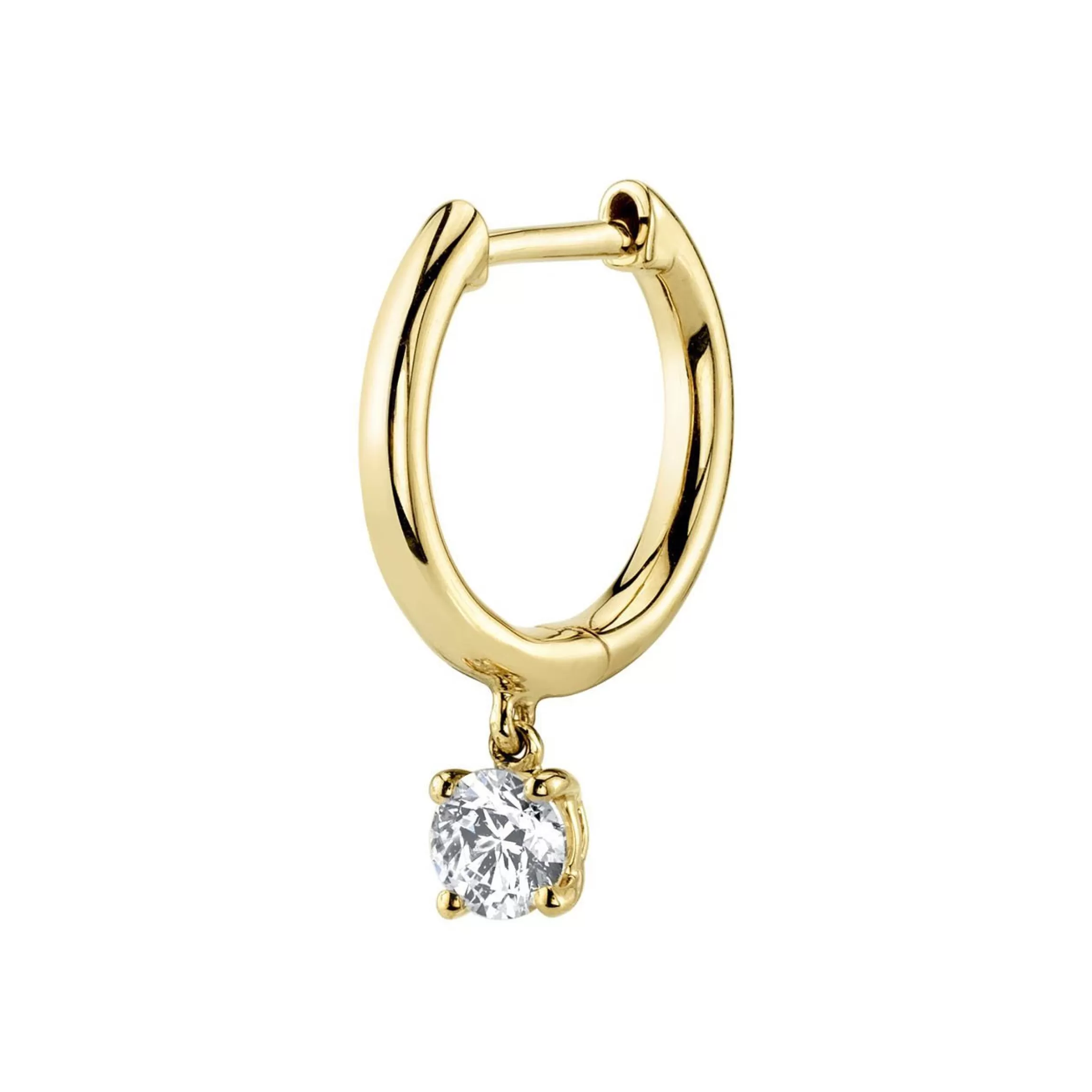 Anita Ko SINGLE HUGGIE WITH ROUND DIAMOND DROP