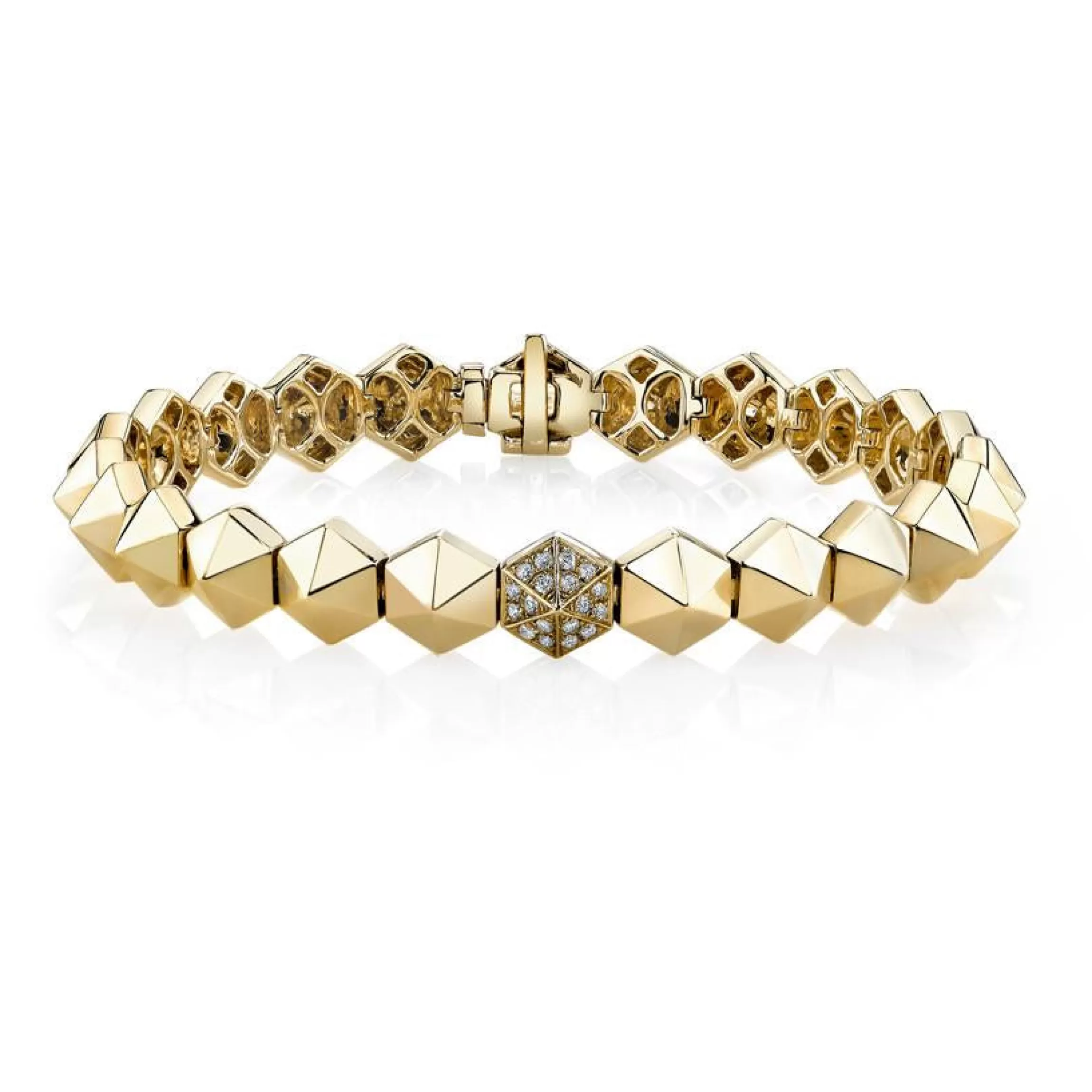 Anita Ko SIX-SIDED SPIKE BRACELET WITH ONE DIAMOND SPIKE