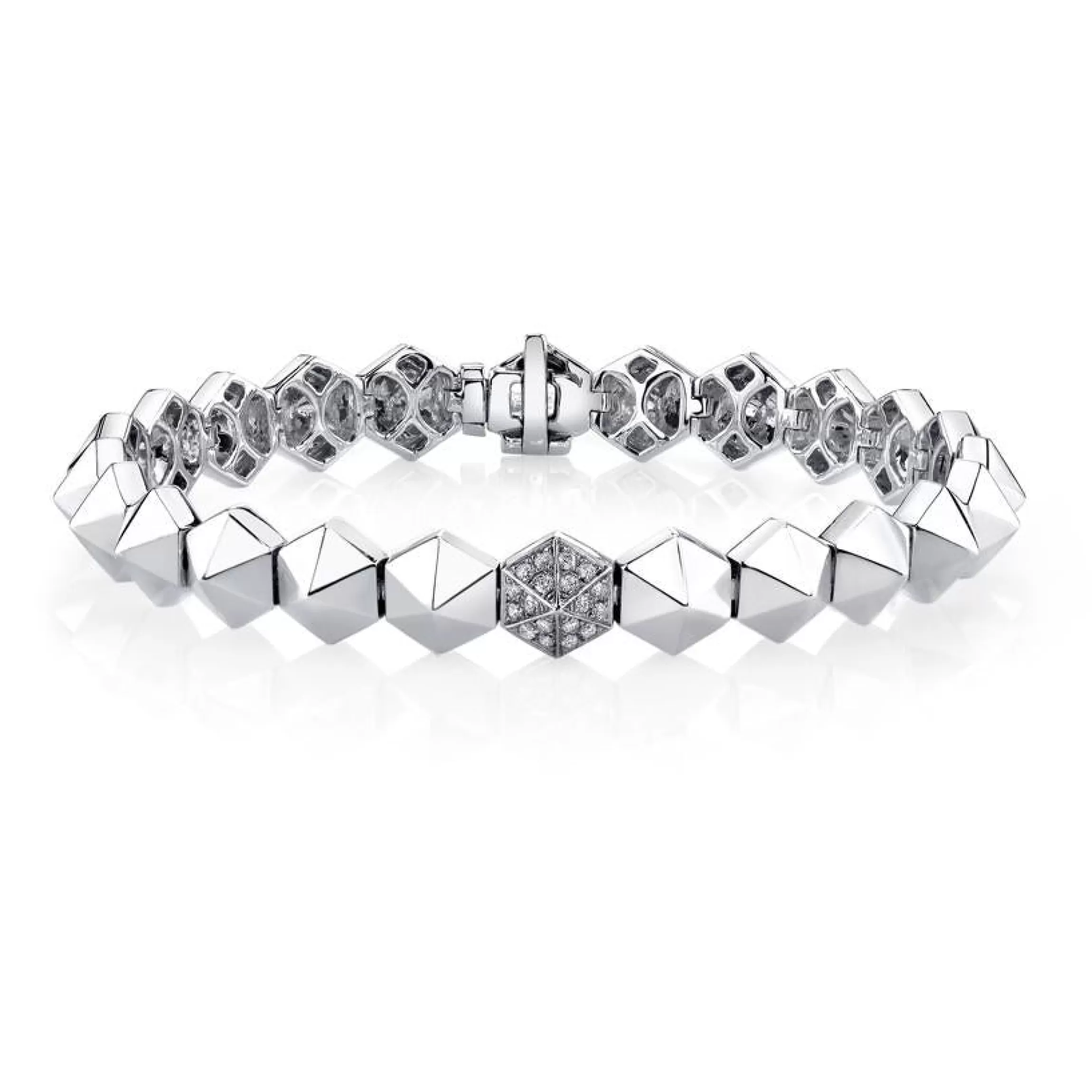 Anita Ko SIX-SIDED SPIKE BRACELET WITH ONE DIAMOND SPIKE