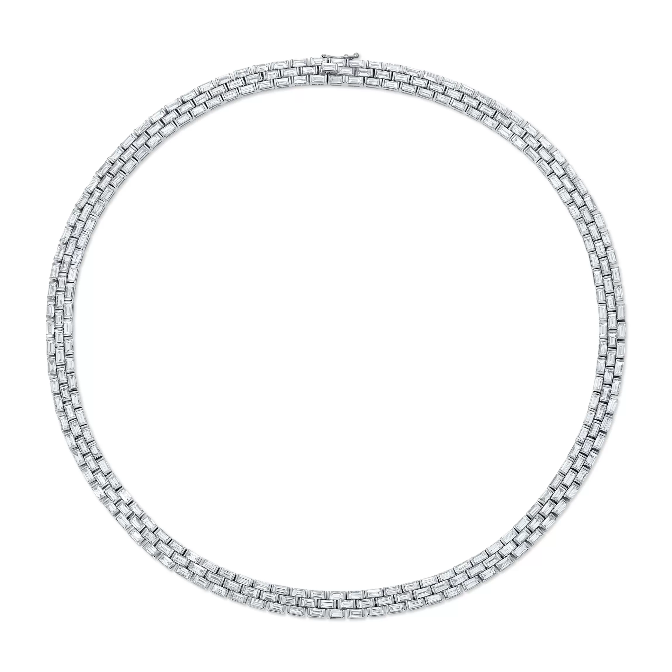 Anita Ko THREE ROW BAGUETTE DIAMOND CHOKER