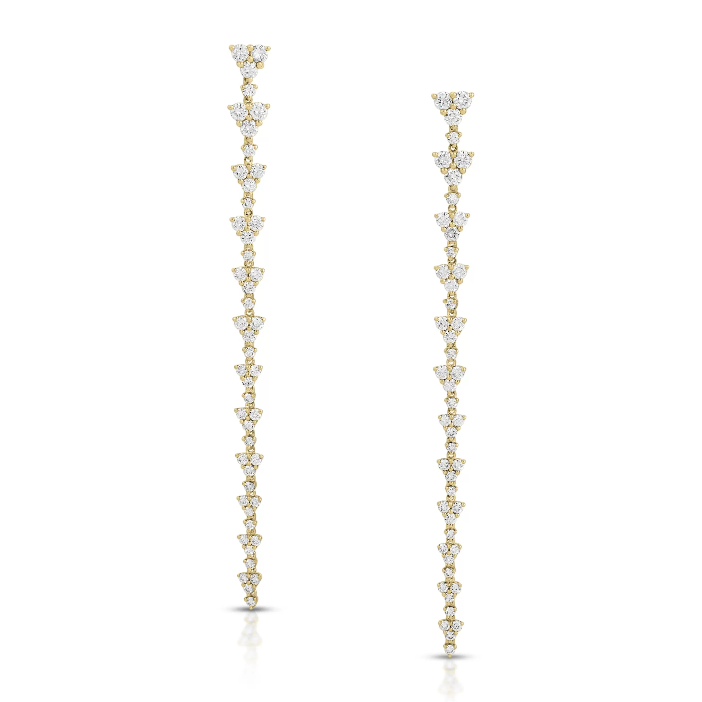 Anita Ko TRIANGLE ETERNITY DIAMOND DROP EARRINGS