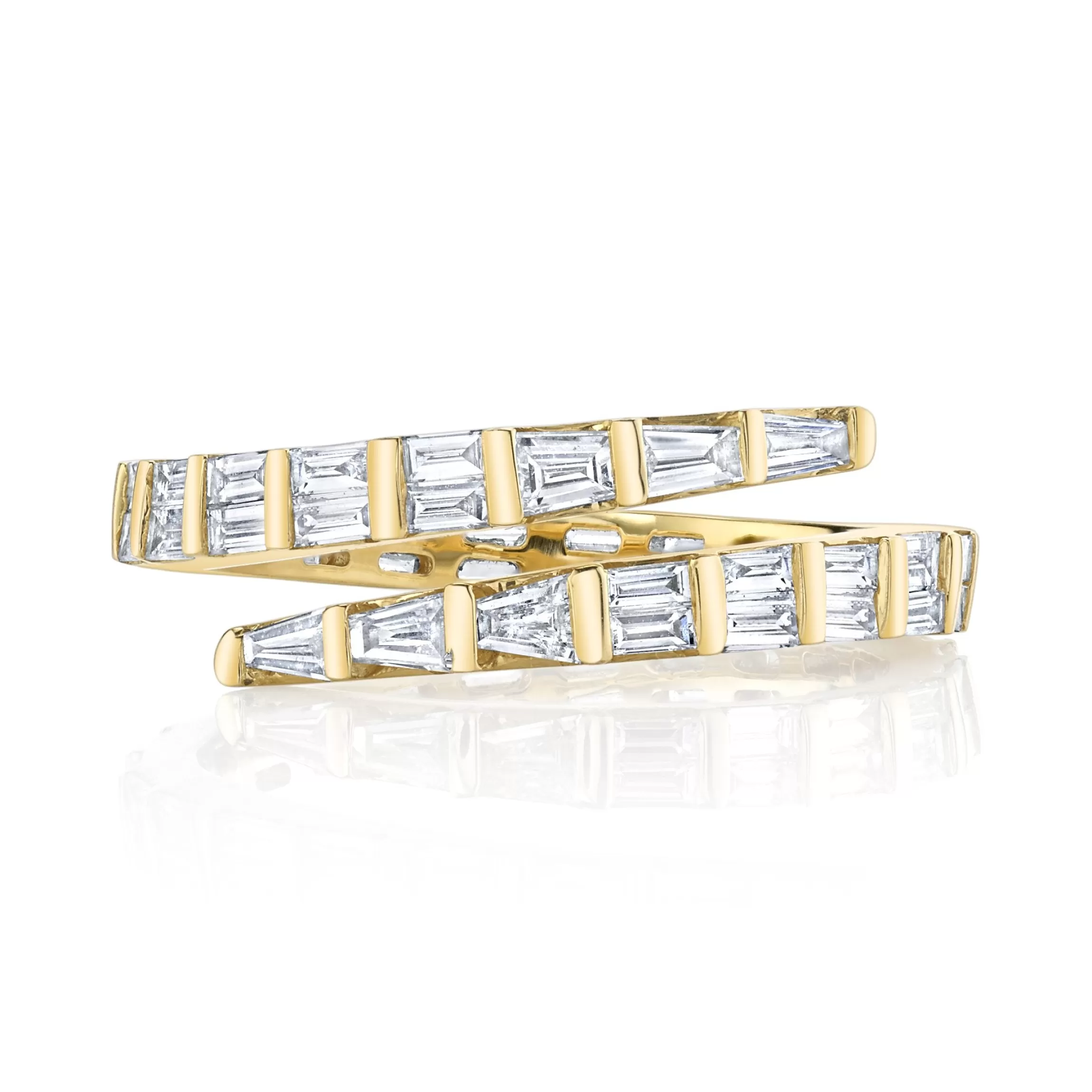 Anita Ko TWO ROW BAGUETTE DIAMOND COIL RING