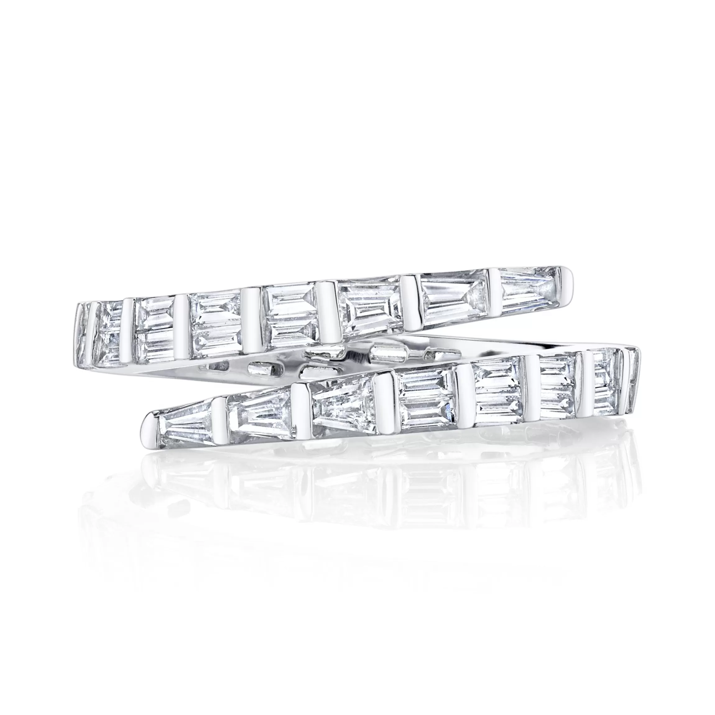 Anita Ko TWO ROW BAGUETTE DIAMOND COIL RING