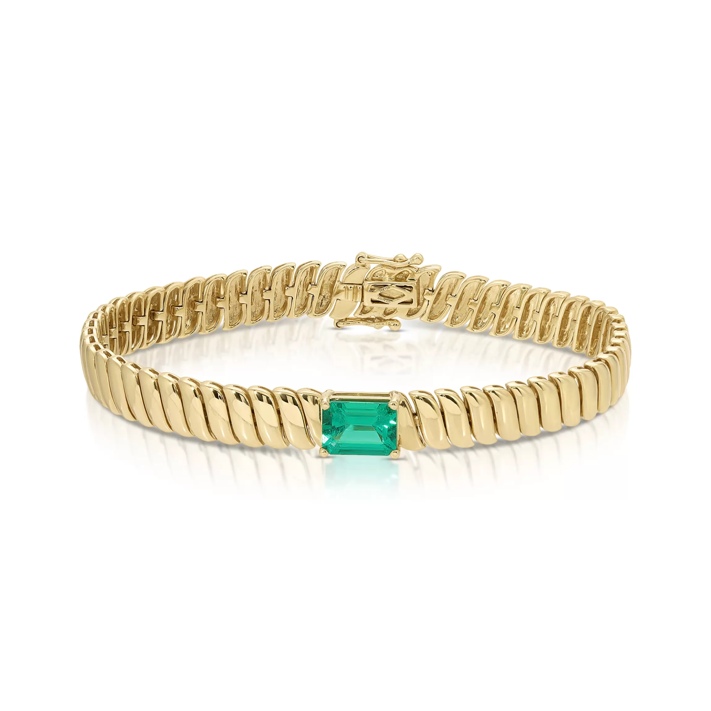 Anita Ko ZOE BRACELET WITH EMERALD CENTER 1.44